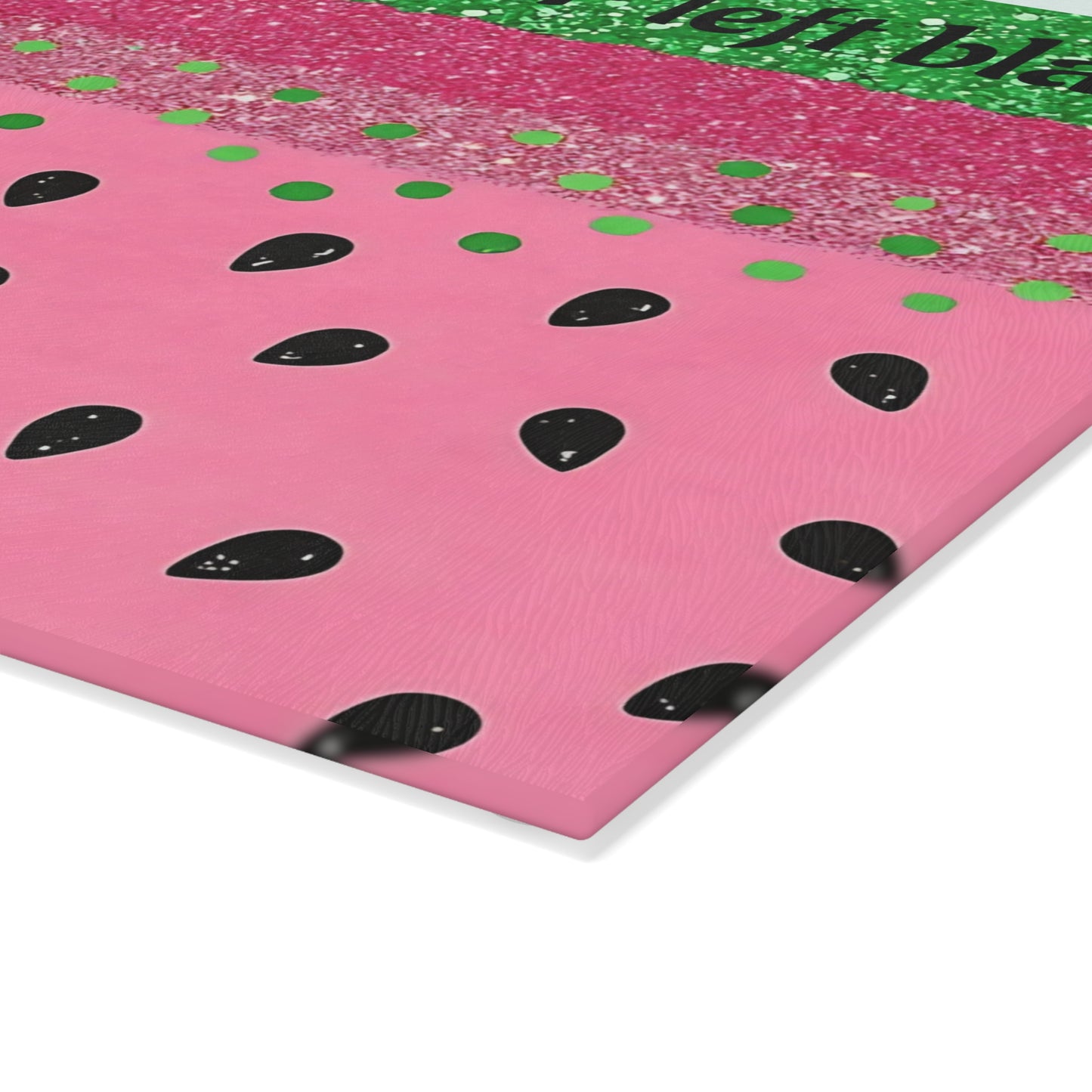 Tabla de cortar con brillo de sandía: divertida decoración de cocina de verano con personalización opcional