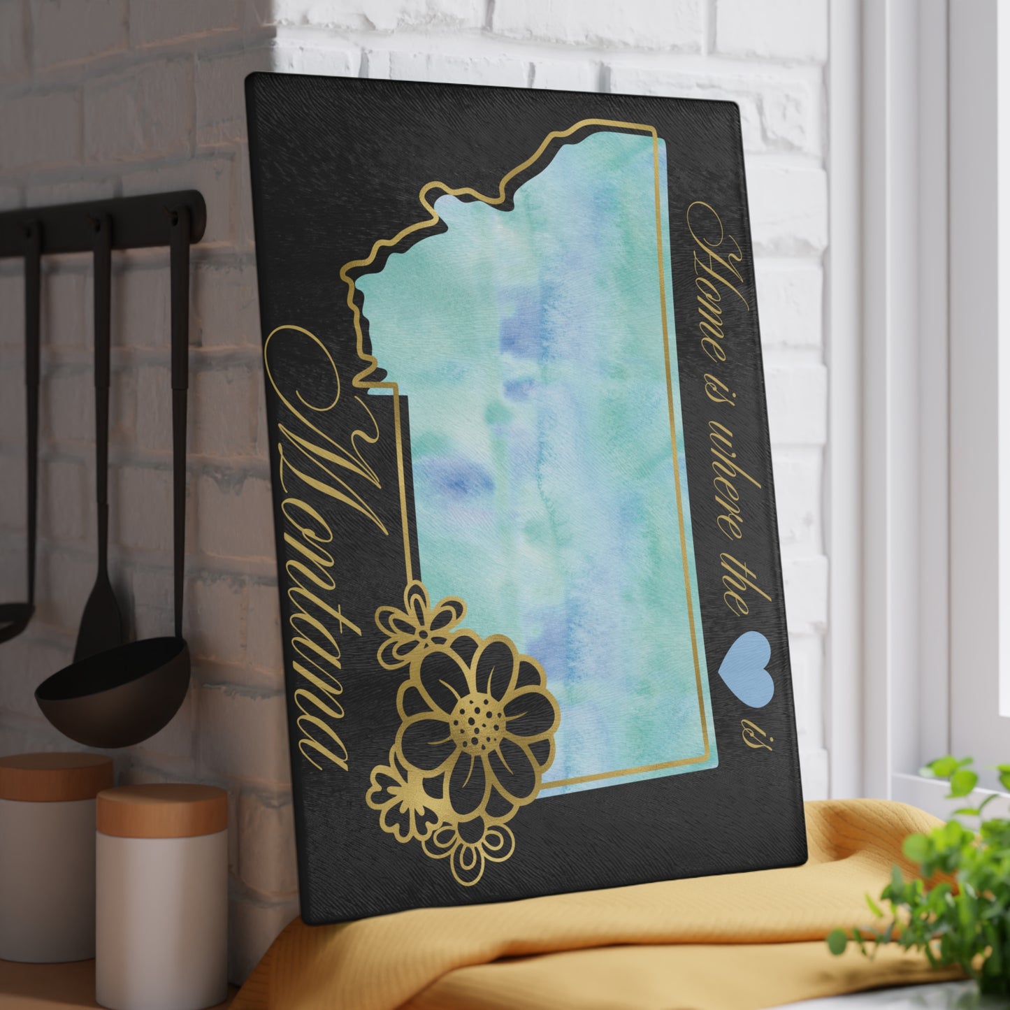 💙 Montana State Floral Cutting Board – Big Sky Beauty Meets Homegrown Charm