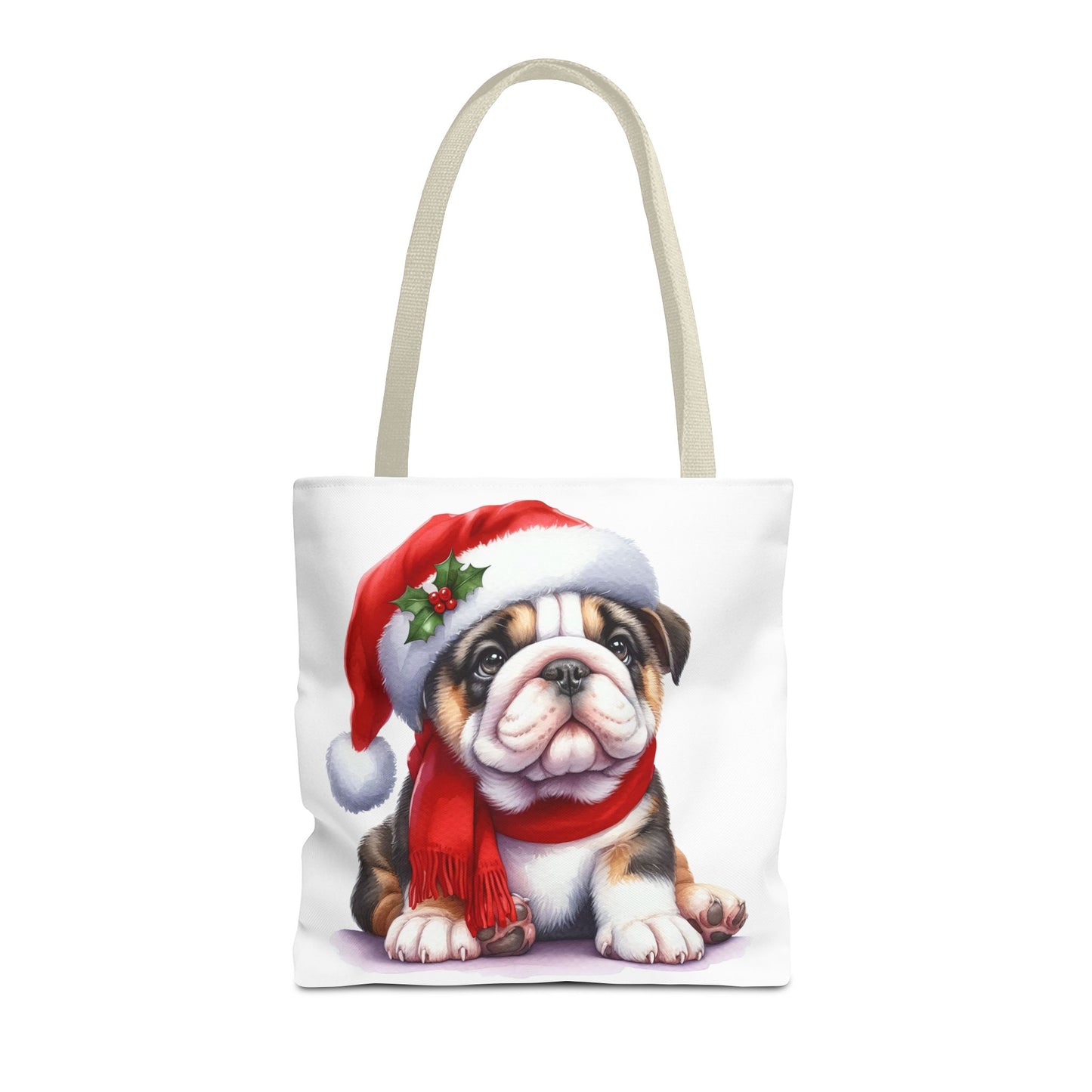 🎅 Bulldog Christmas Tote Bag – Cozy Holiday Style for Dog Lovers 🐾