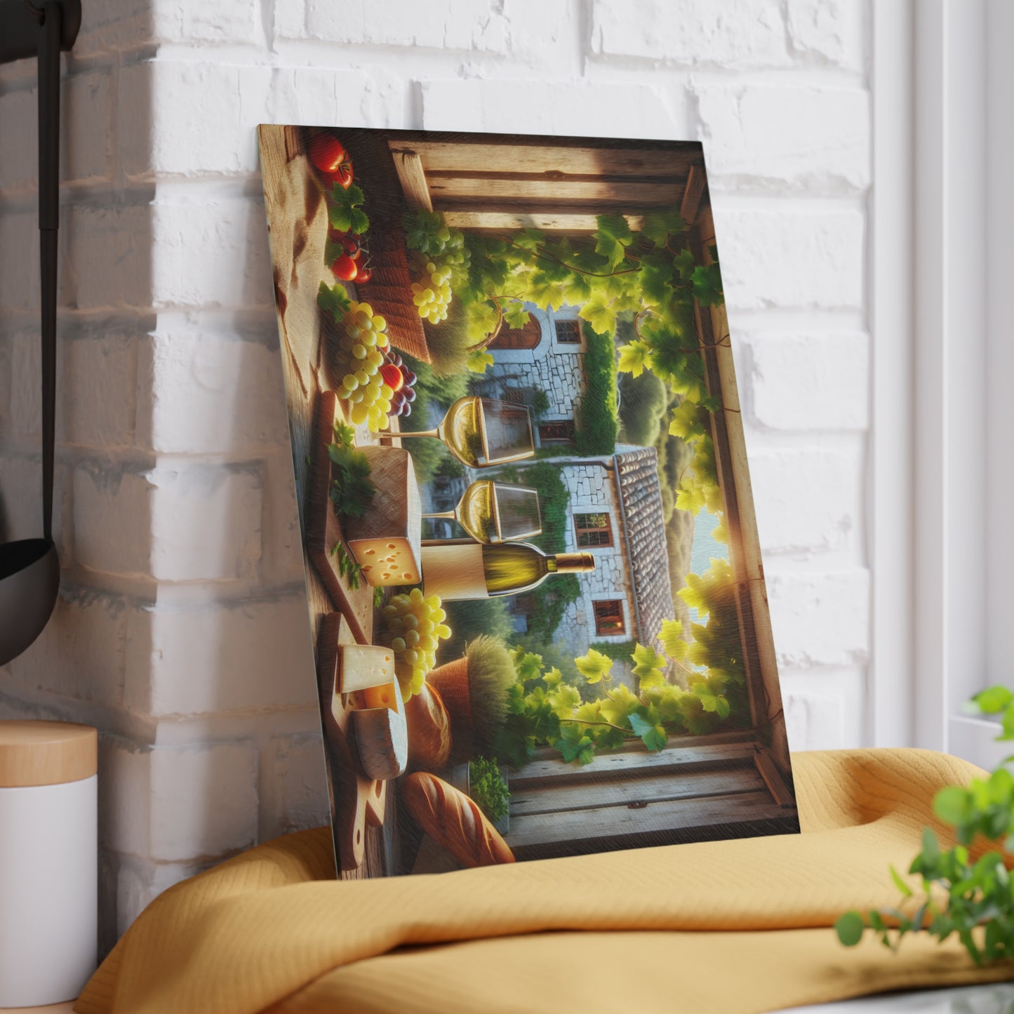 Tabla de cortar con ventana para vinos y quesos toscanos: un sabor de Italia para tu cocina