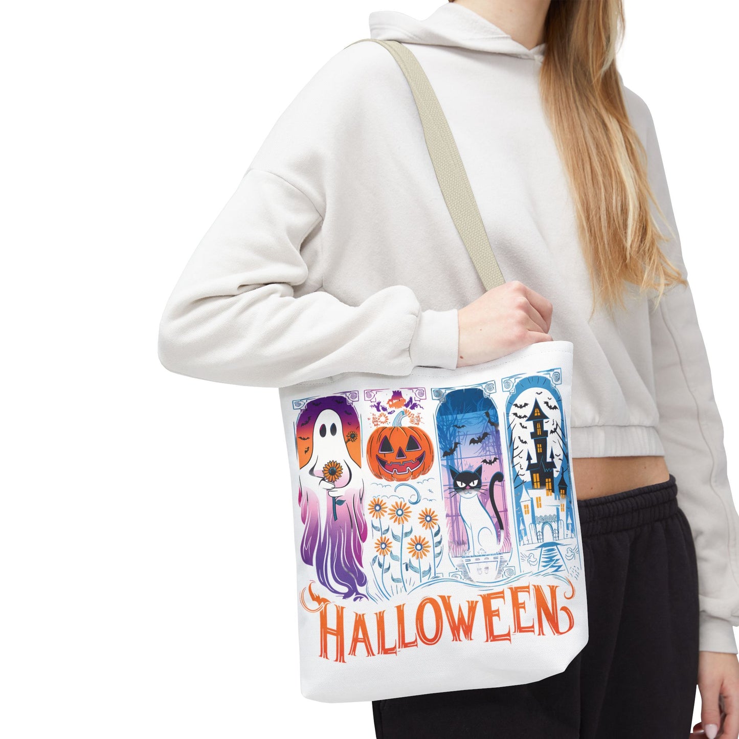 🎃 Haunted Halloween Tote Bag – Spooky Style with Autumn Vibes 👻