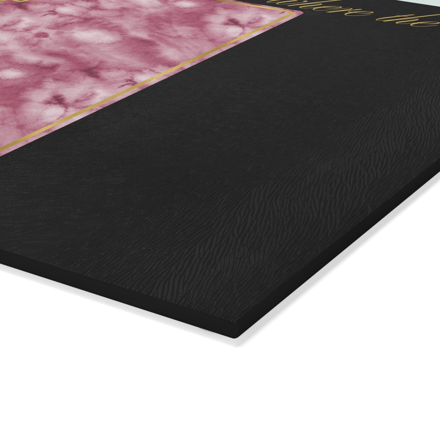 🩷 Nevada State Floral Cutting Board – Watercolor Rose Marble with Golden Script Elegance