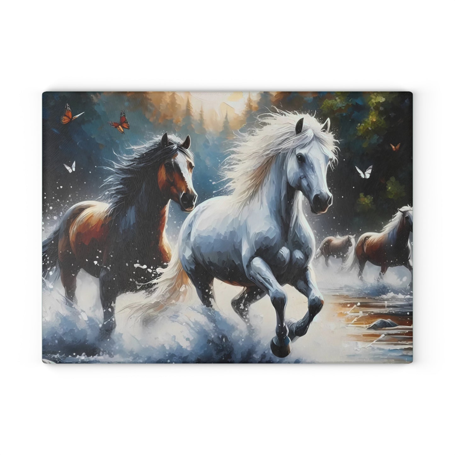 🐎 Wild Horses Cutting Board – Untamed Beauty for Your Rustic Kitchen