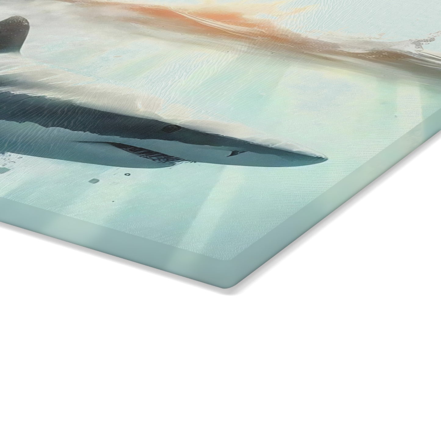 Decoración de cocina con tiburón, tabla de cortar con temática oceánica, idea de regalo con tiburón, regalo para amantes de los tiburones, regalo con temática de tiburón, tabla de cortar única