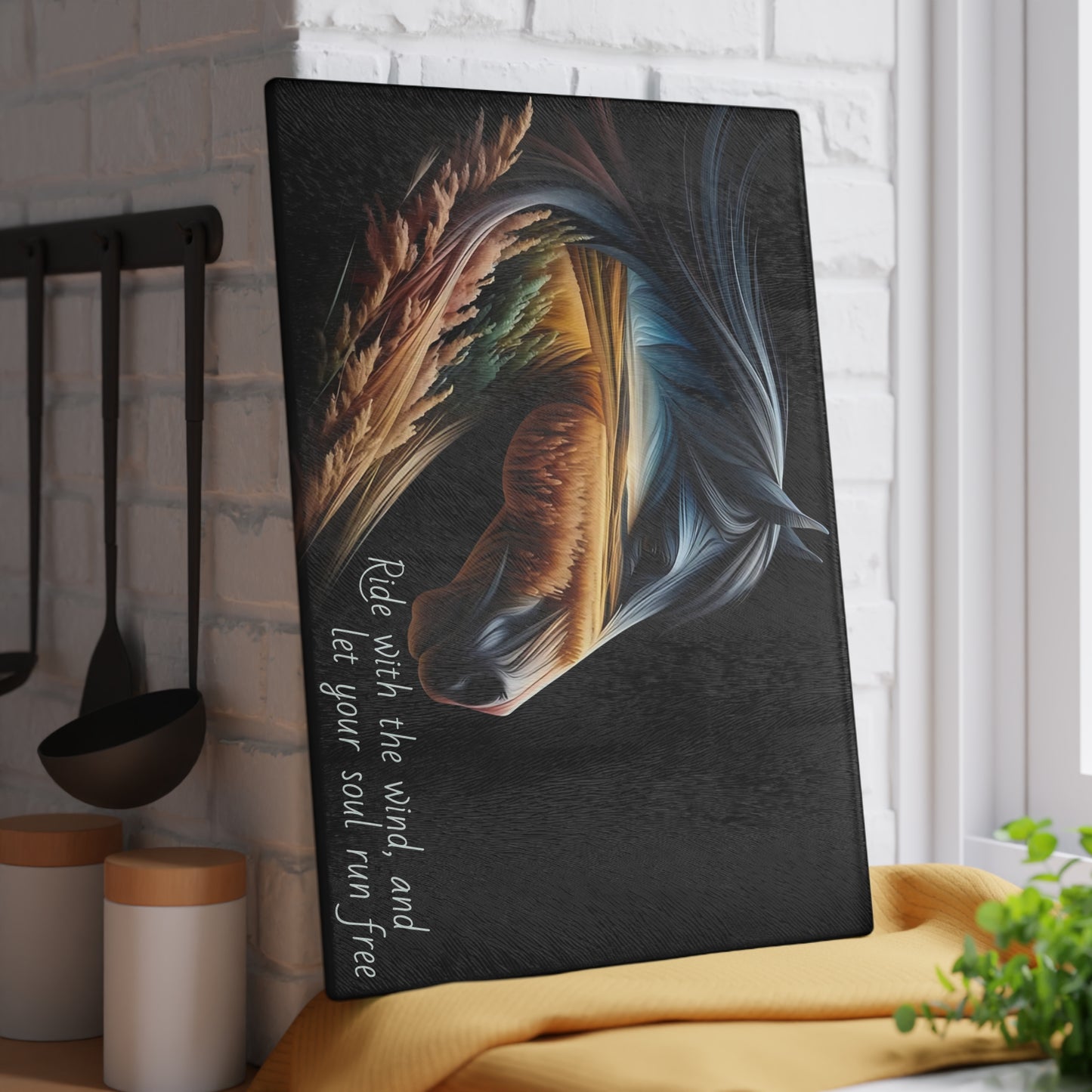 Horse cutting board, Farmhouse kitchen decor, Equestrian gift, Rustic kitchen gift, Horse lover decor, Charcuterie Board, unique accessory