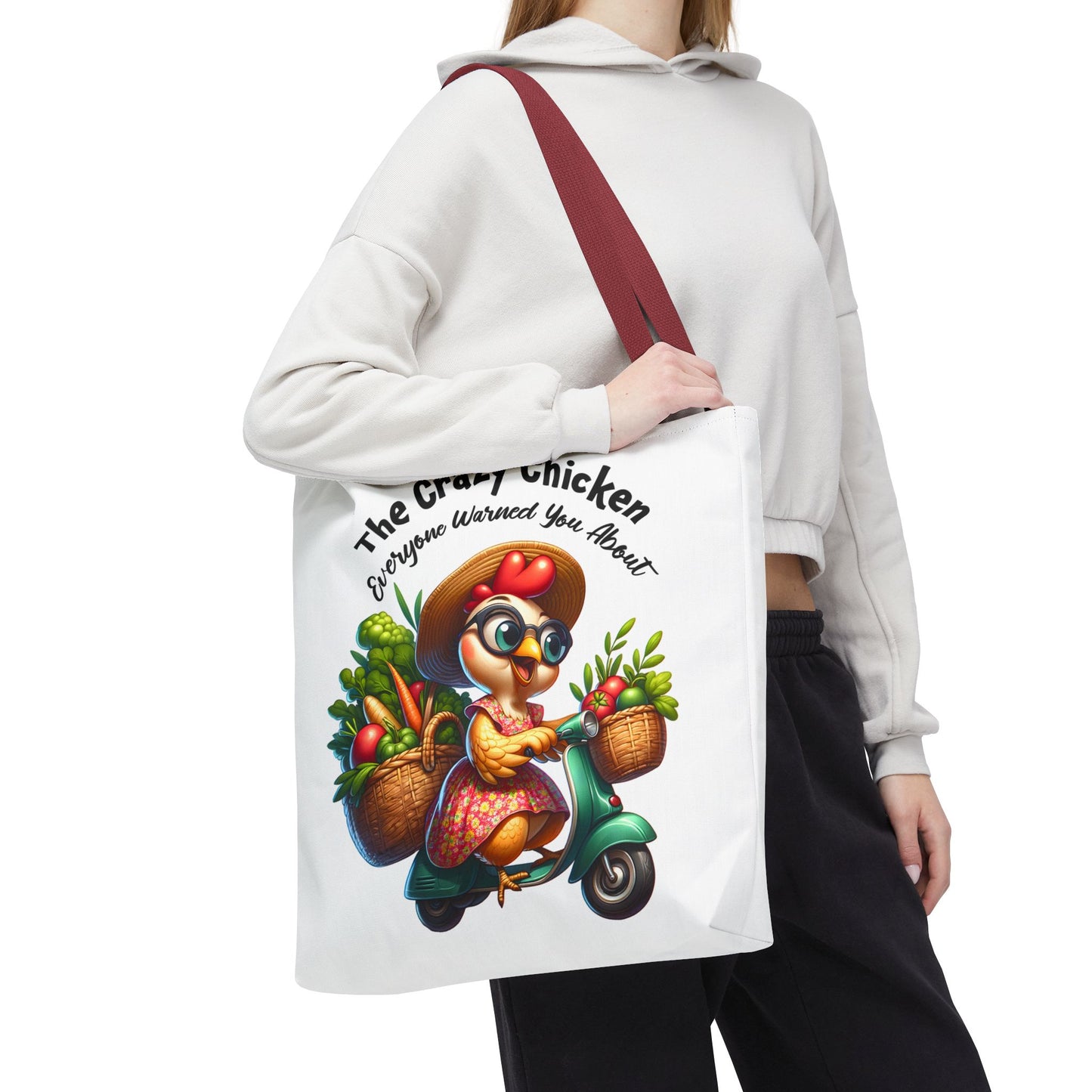 Bolsa de compras divertida con diseño de pollo: un encantador diseño de granja fresca 🐔