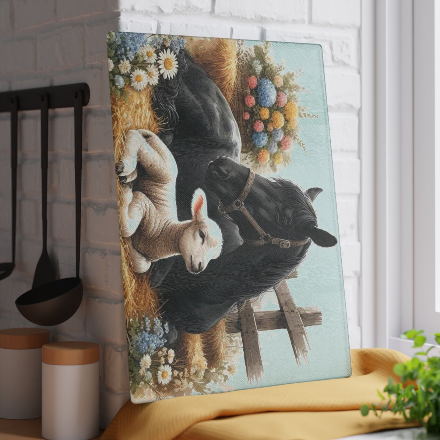 Horse cutting board, farm life decor, farmhouse design, nature-inspired gift, horse lover gift, rustic home accents Charcuterie Board, Lamb