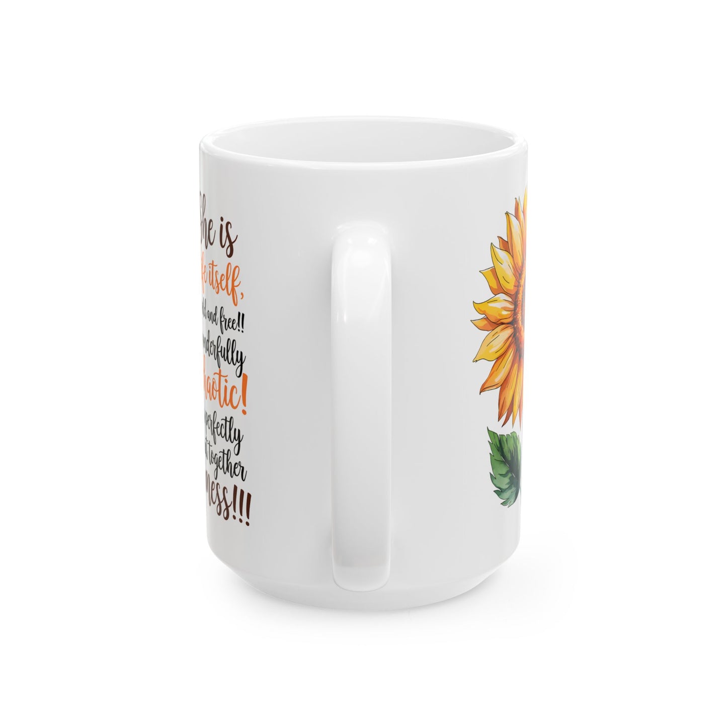 Taza Girasol “Ella es la Vida Misma, Salvaje y Libre” 🌼