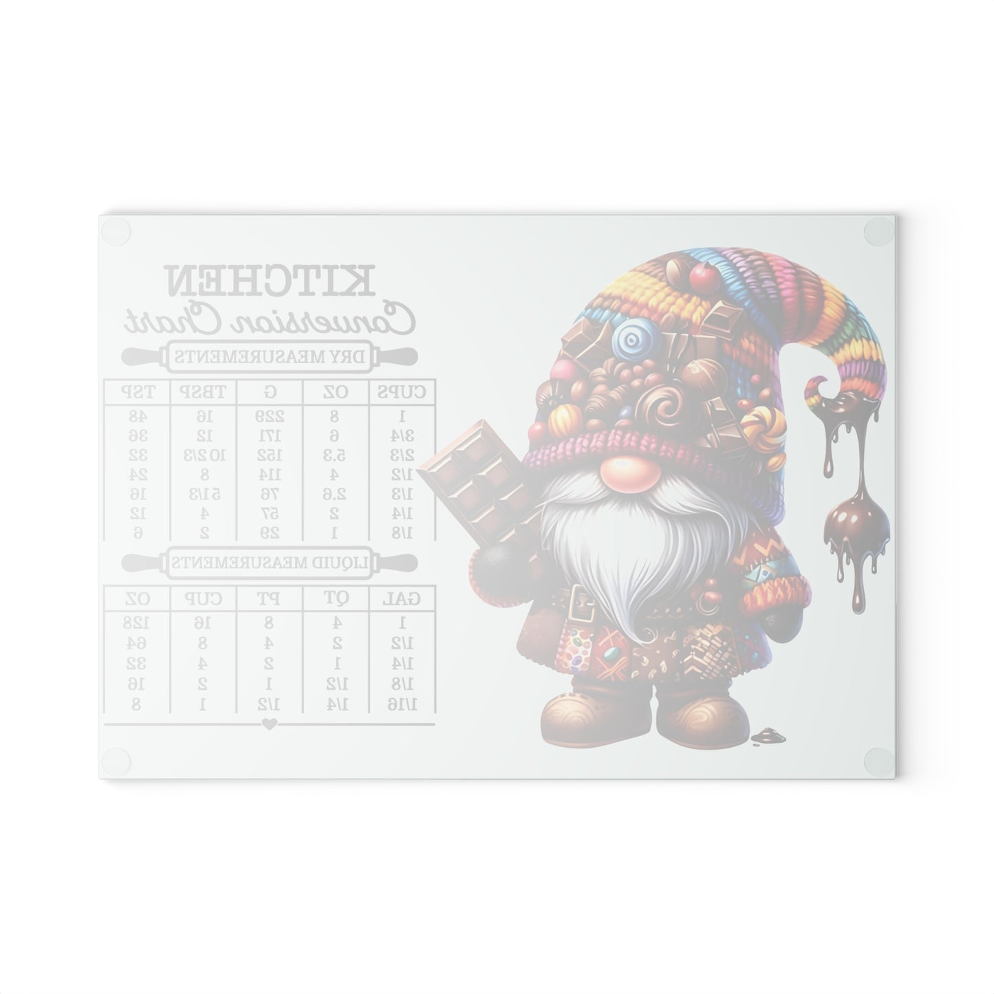 🍫🎨 Candy Gnome Kitchen Conversion Cutting Board – Sweet Treats & Whimsical Charm for Your Kitchen 🍬🧑🍳