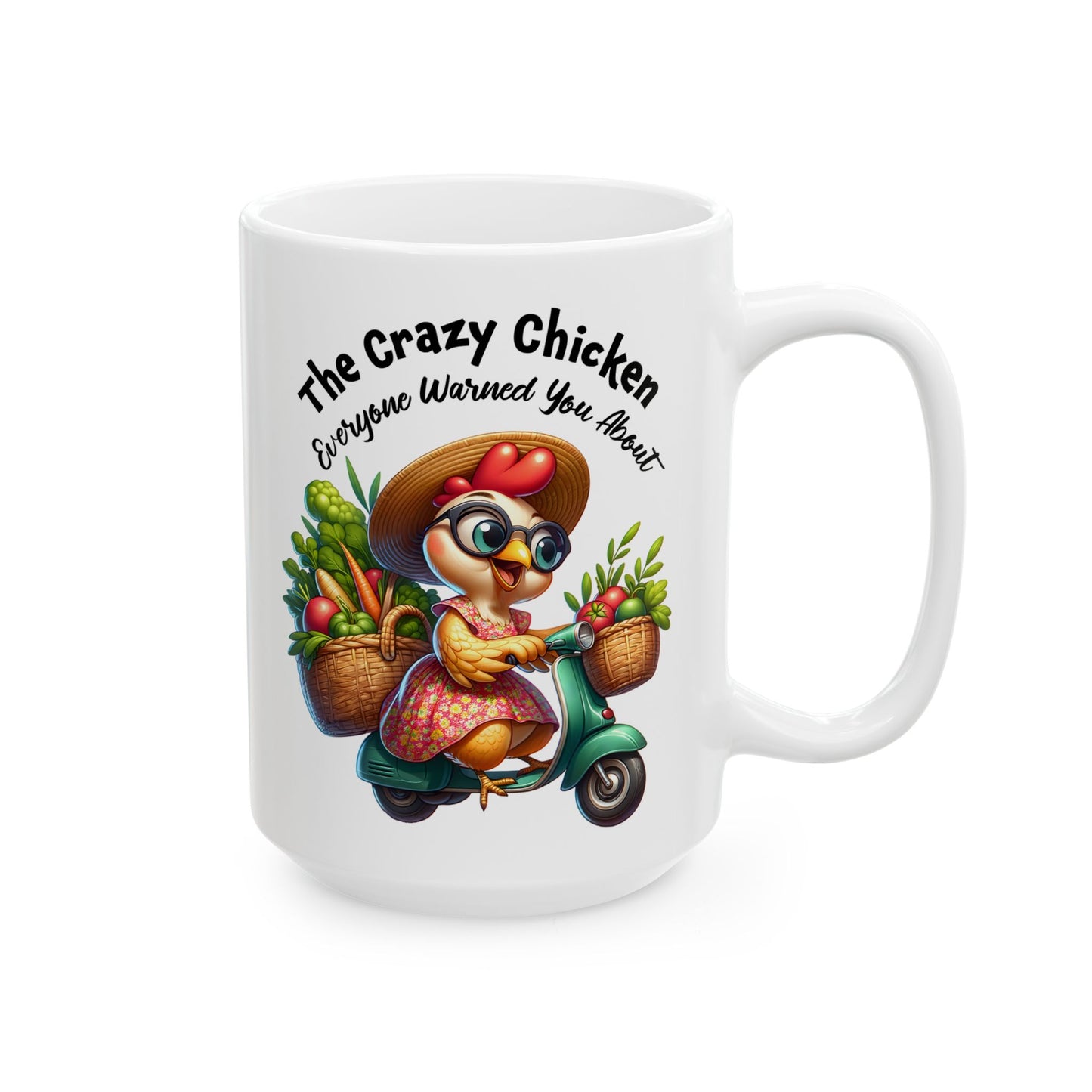 Pollito Veggie Amante de los Patinetes - Taza de Café con Pollito y Patinete 🛵🌽