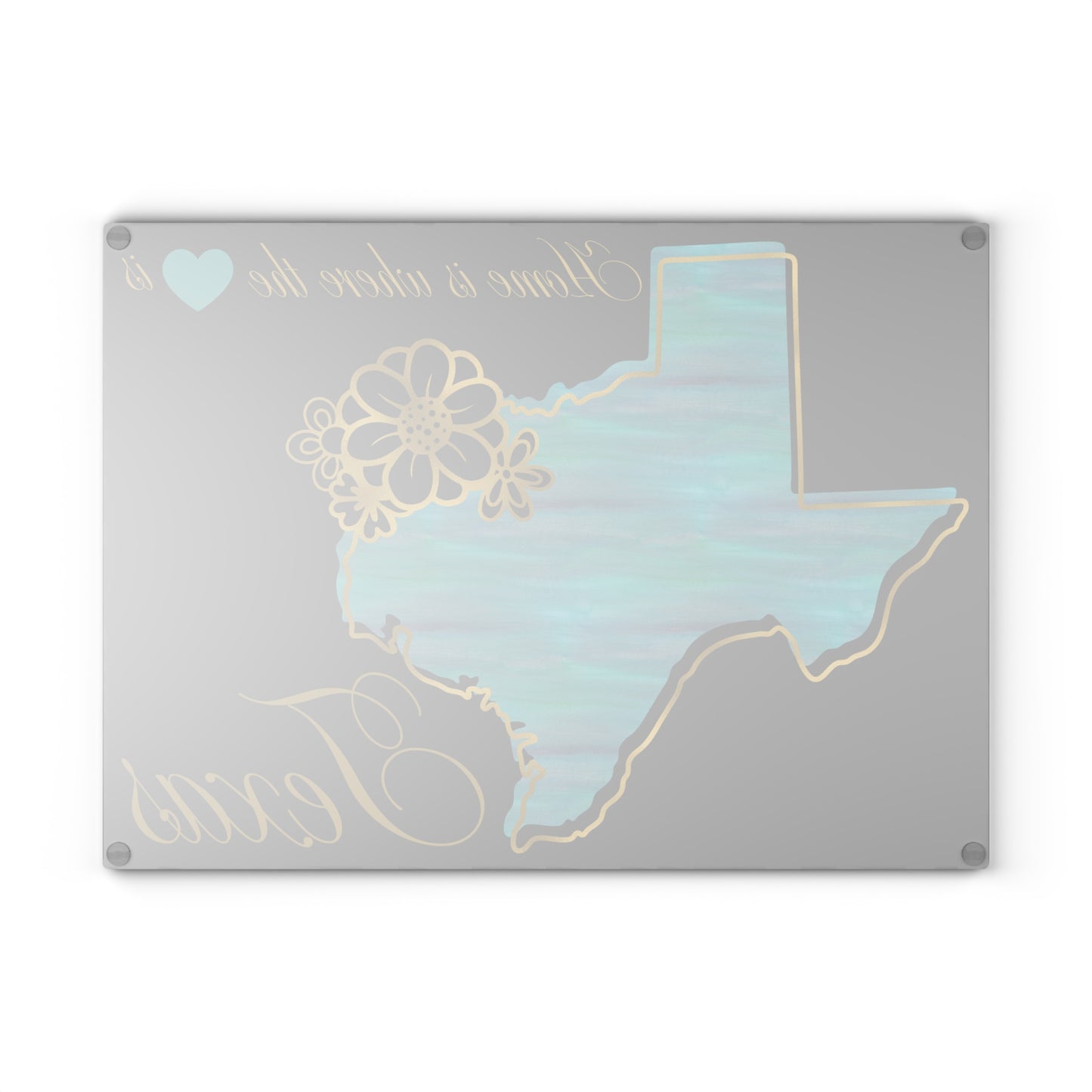 🟡 Texas Pride Floral Cutting Board – Rustic Southern Charm for Your Kitchen 🌻