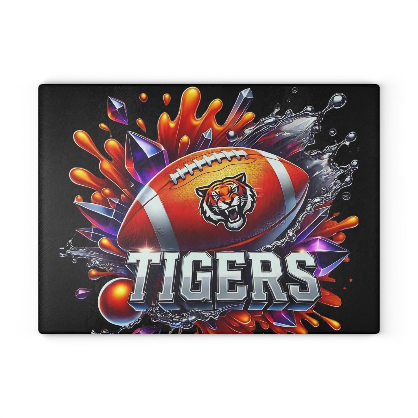 🐯 Fierce Jungle Cat Splash Cutting Board – Bold Wild Energy for Your Kitchen 💥