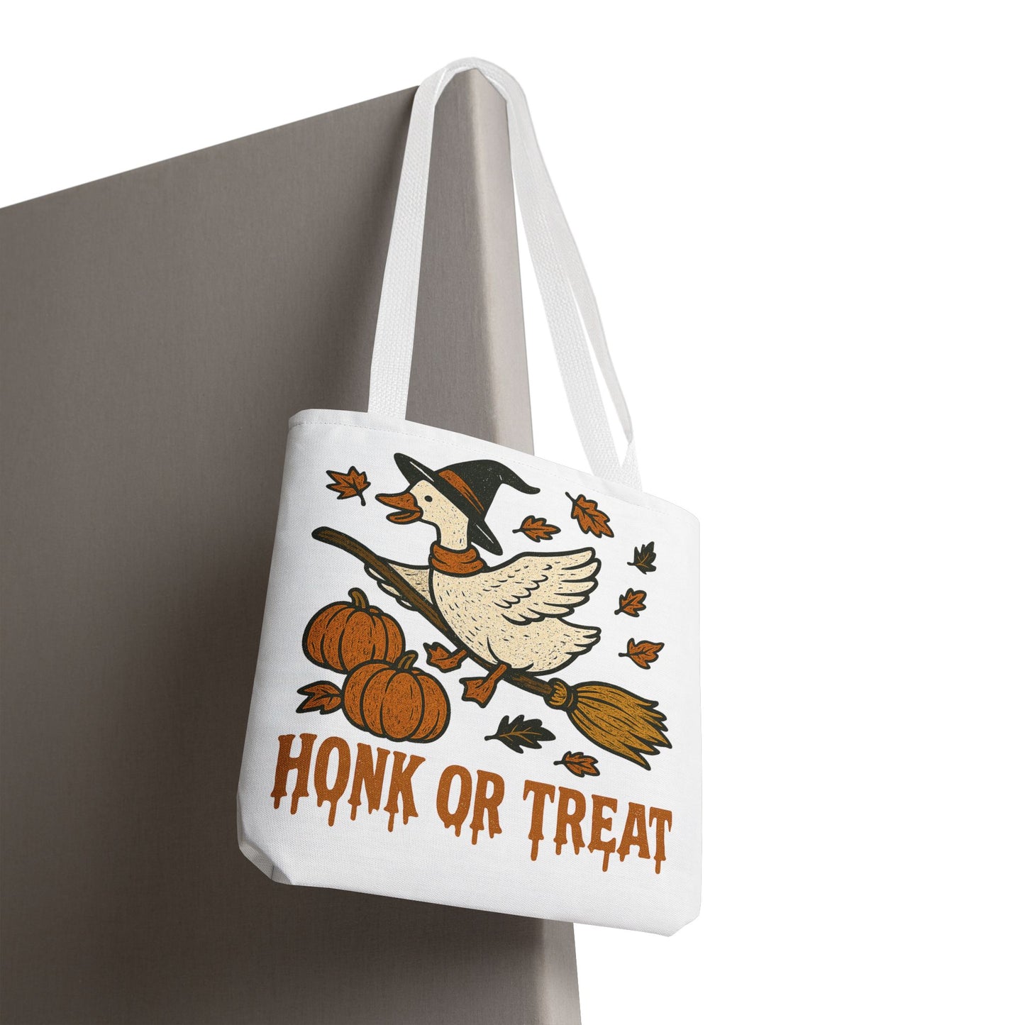 ๐ช Honk or Treat Goose Halloween Tote Bag โ Witchy Whimsy for Spooky Season ๐๐