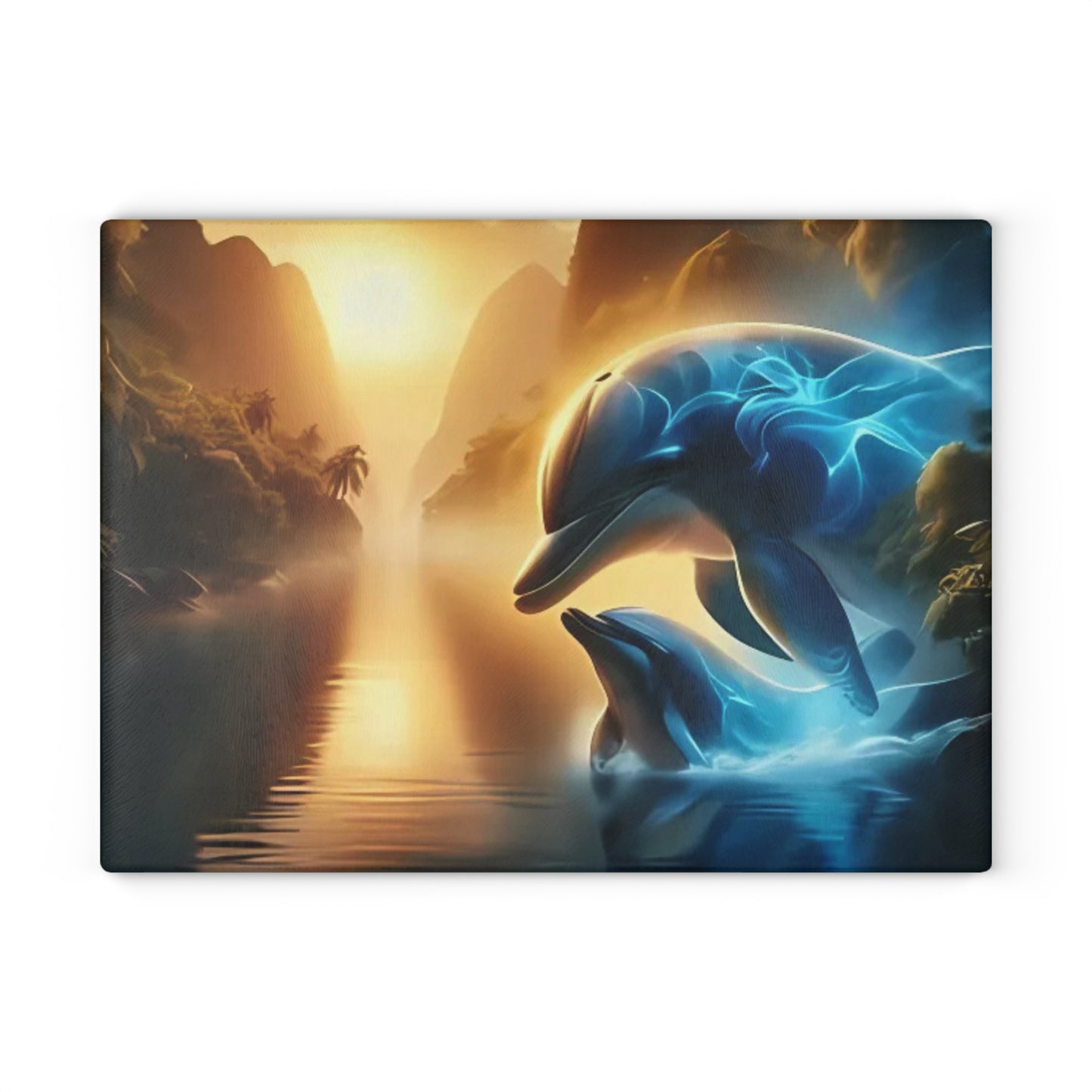 Tabla de cortar con diseño de delfines, decoración de cocina con delfines, cocina con temática oceánica, decoración de vida marina, regalo de vida marina, regalo para amantes de los delfines, tabla de charcutería
