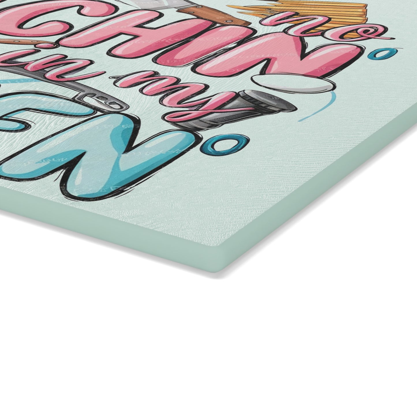 😆 No Bitchin' In My Kitchen Cutting Board – Sassy Kitchen Humor with Whisks, Eggs & Attitude 🍳💁♀️