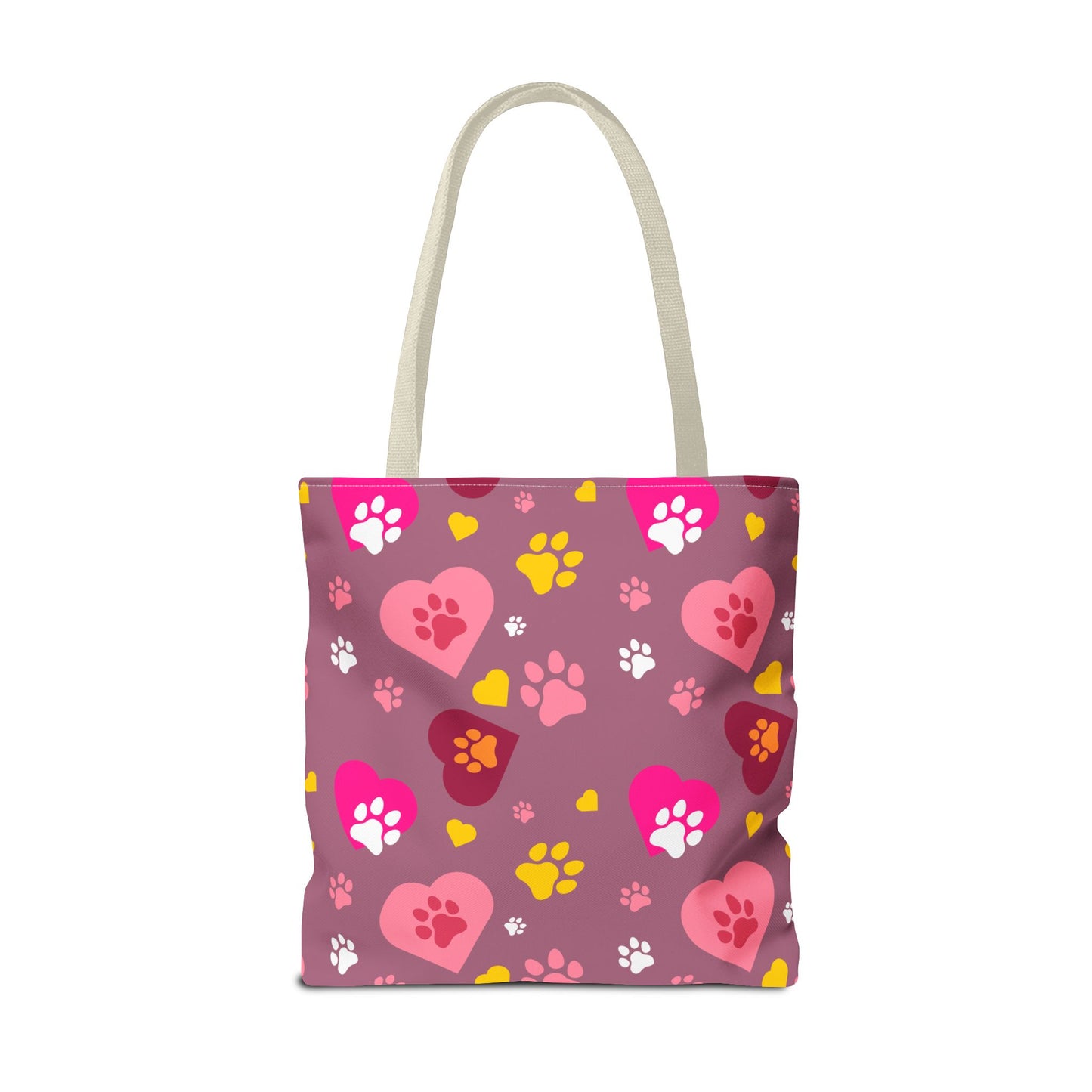¡Demuestra tu amor por tus peludos amigos con este clásico bolso de mano con estampado de patas! 🐾