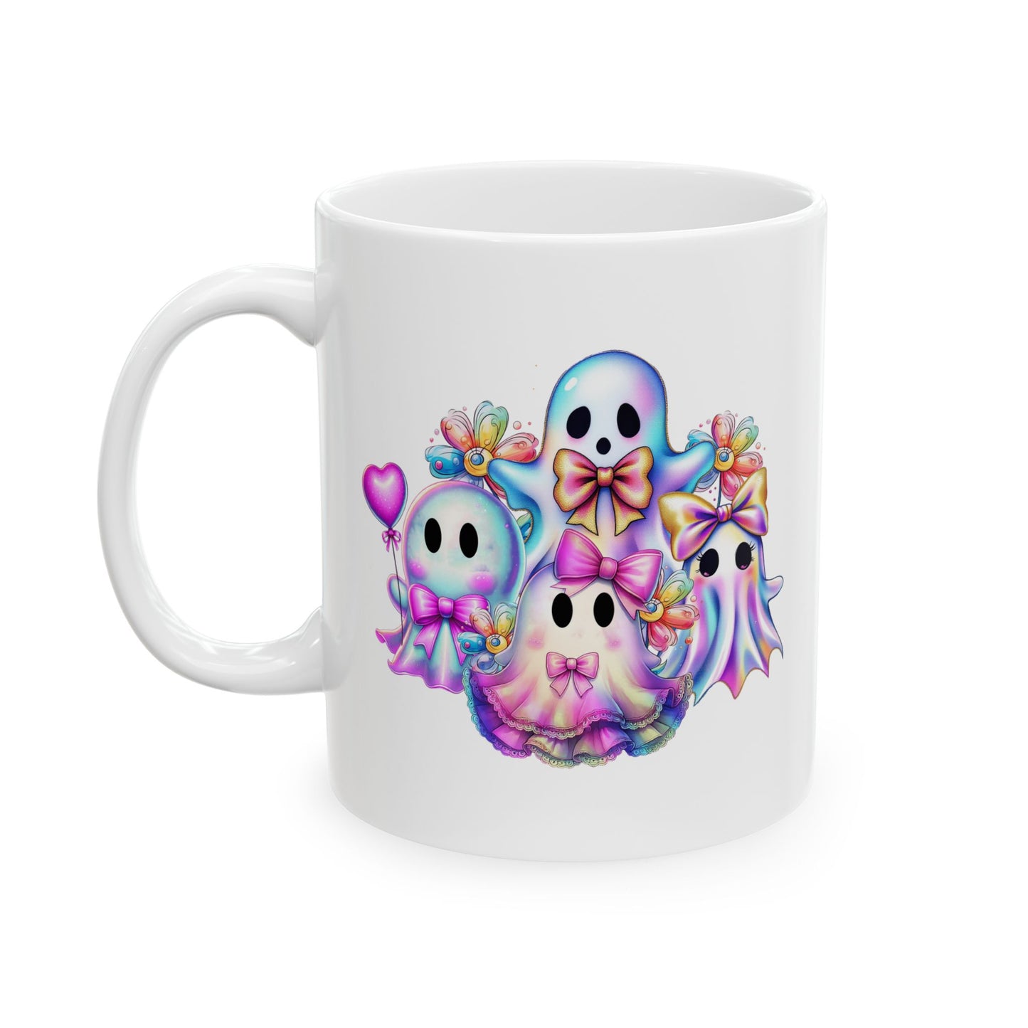 🎀👻 Kawaii Ghost Squad Mug – Spooky-Cute Sips for Every Season 💖