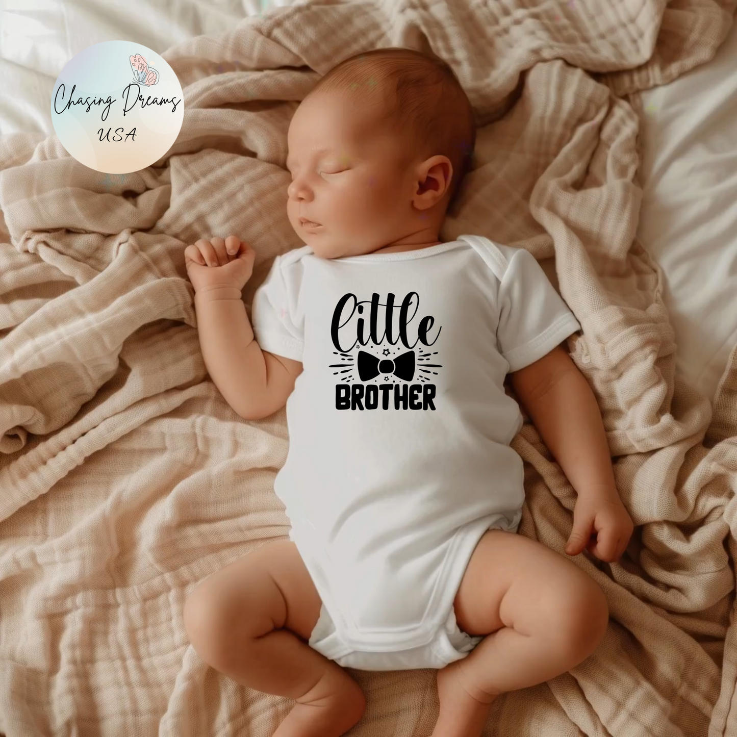 Body de bebé con pajarita para hermanito: mono de bebé con estrellas