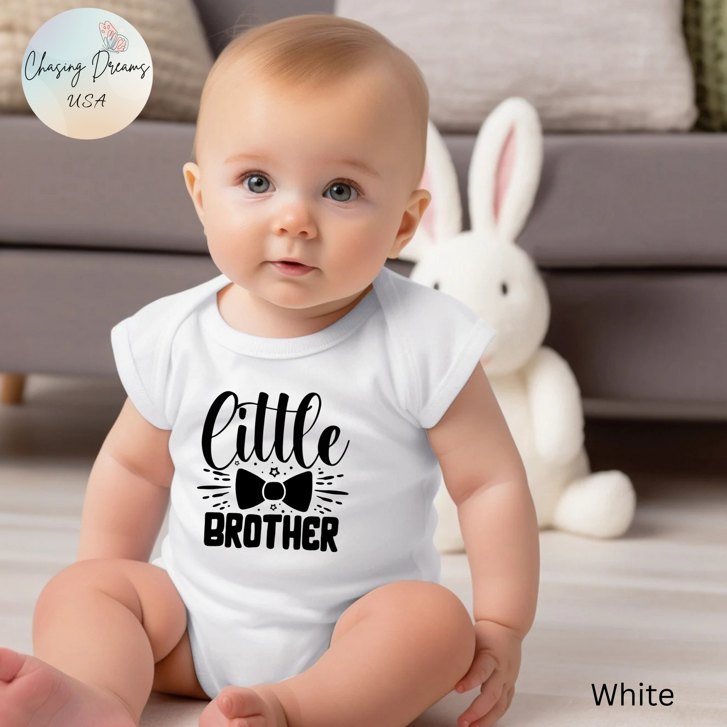 Body de bebé con pajarita para hermanito: mono de bebé con estrellas
