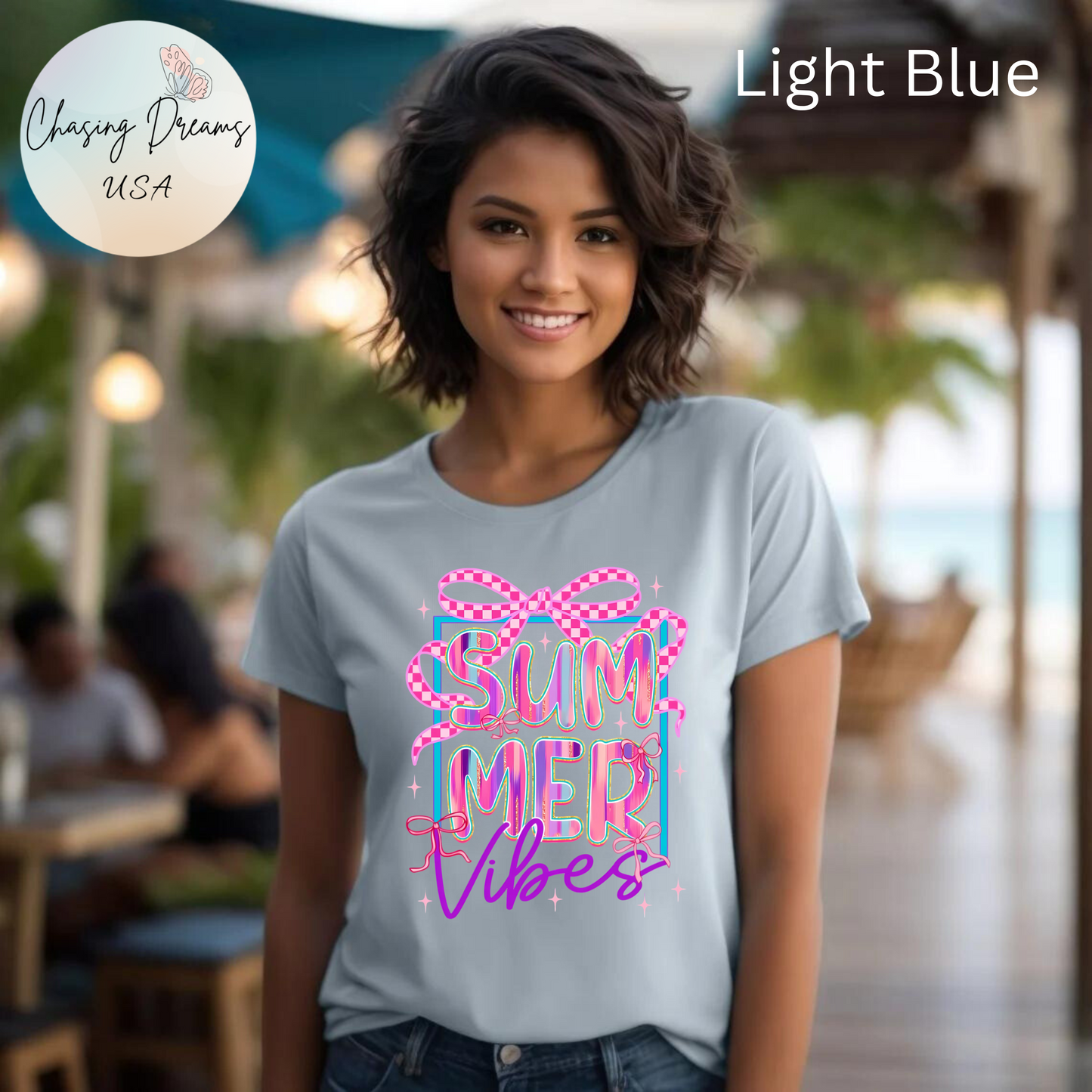 ☀️ Camiseta Summer Vibes: una camiseta gráfica bonita y cómoda para días de playa, barbacoas y vacaciones.