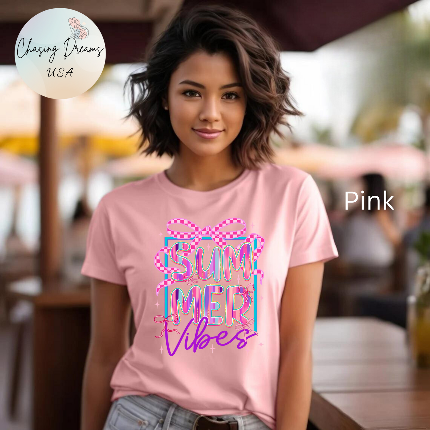 ☀️ Camiseta Summer Vibes: una camiseta gráfica bonita y cómoda para días de playa, barbacoas y vacaciones.