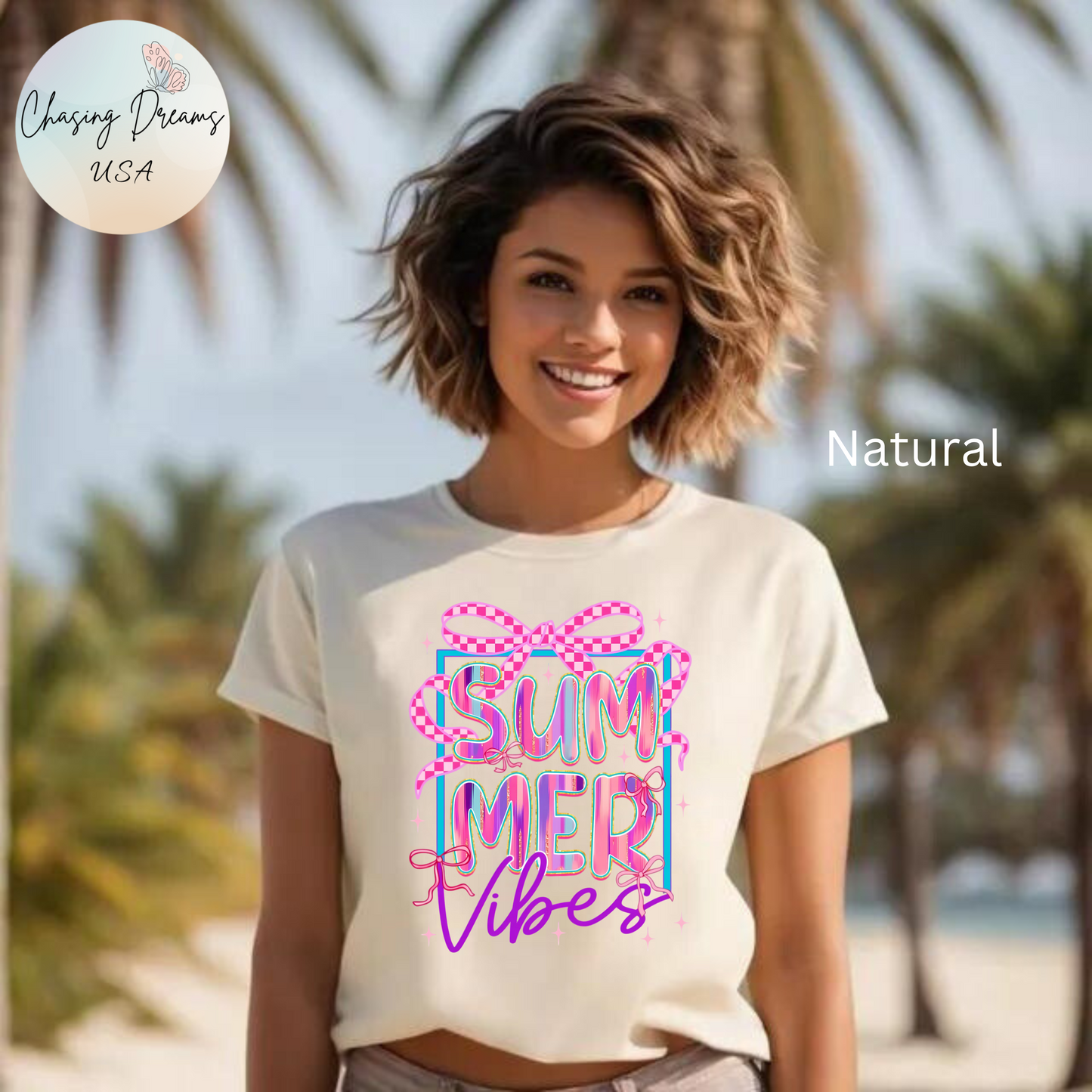 ☀️ Camiseta Summer Vibes: una camiseta gráfica bonita y cómoda para días de playa, barbacoas y vacaciones.