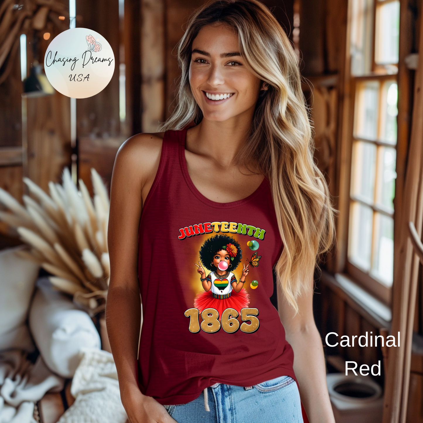 ✊🏽 Juneteenth 1865 – Camiseta sin mangas con espalda deportiva en homenaje a la libertad juvenil
