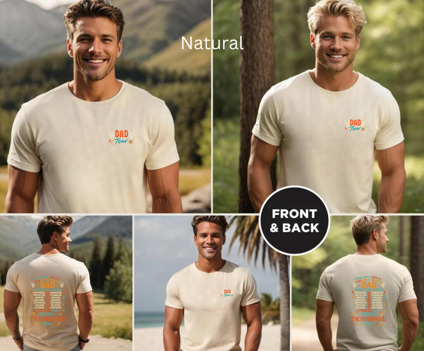 🎤 DAD TOUR – Camiseta divertida para papá inspirada en un concierto