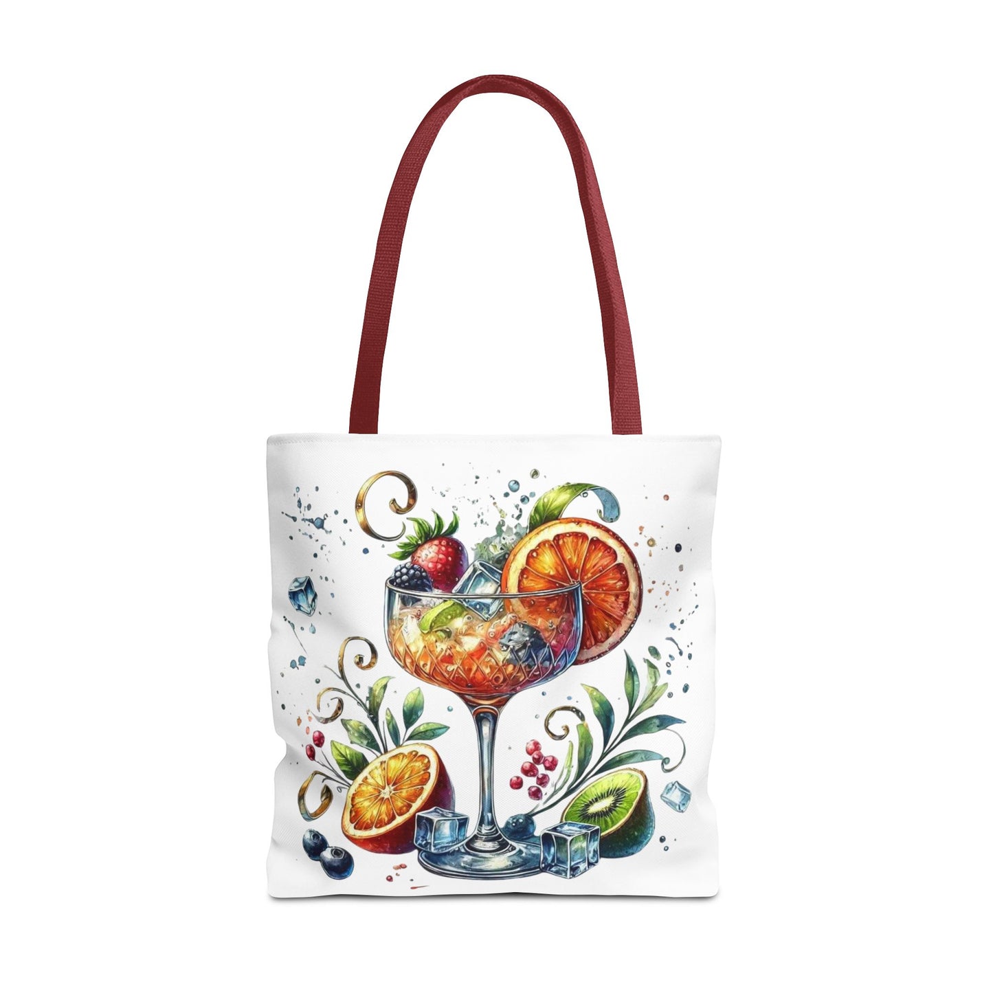 Bolso de cóctel, bolso para bebidas afrutadas, bolso de playa tropical, elegante bolso de lona, regalo para amantes de los cócteles, bolso de mano divertido, práctico bolso de verano.