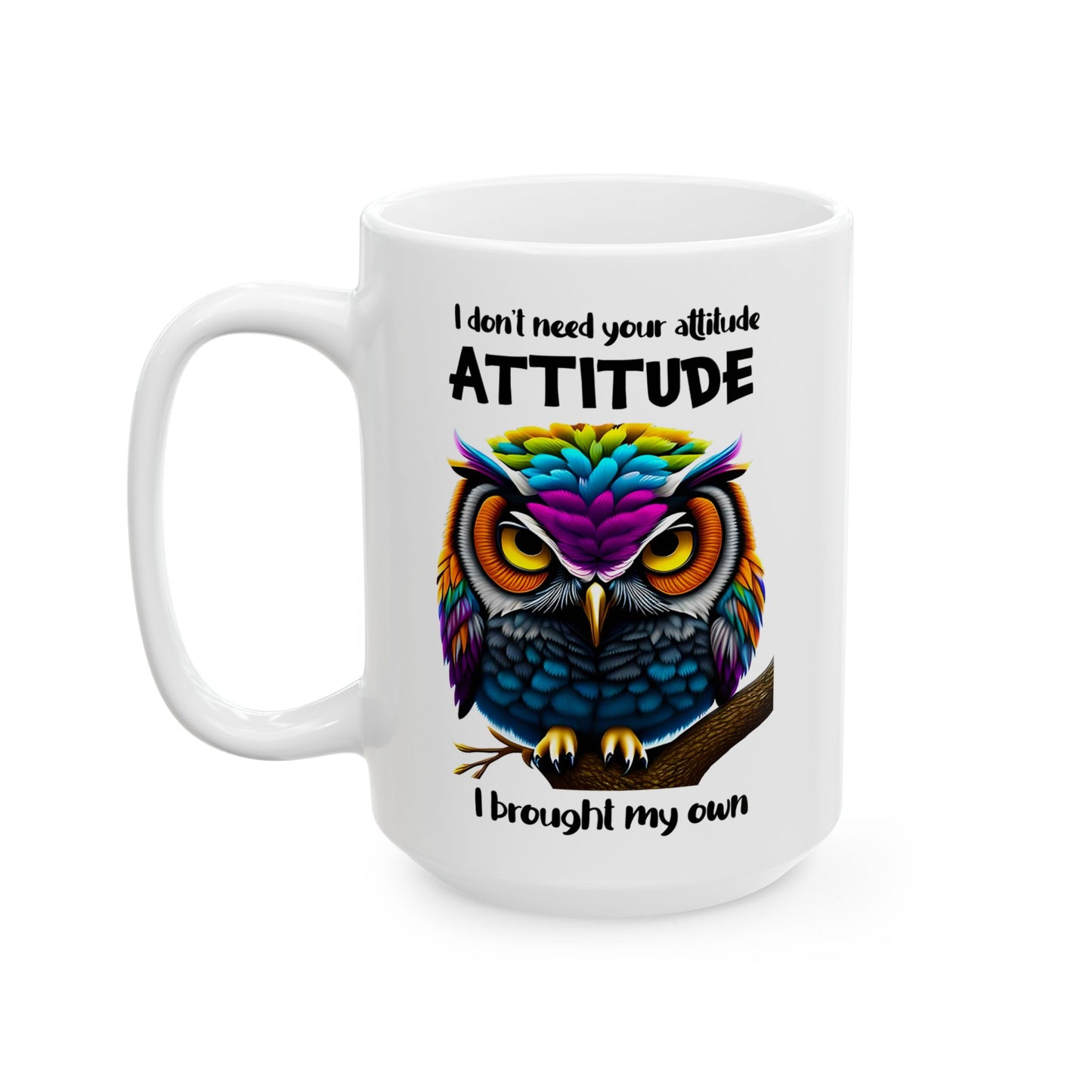 🦉 Búho colorido: taza de café vibrante para amantes de la naturaleza y noctámbulos 🌟