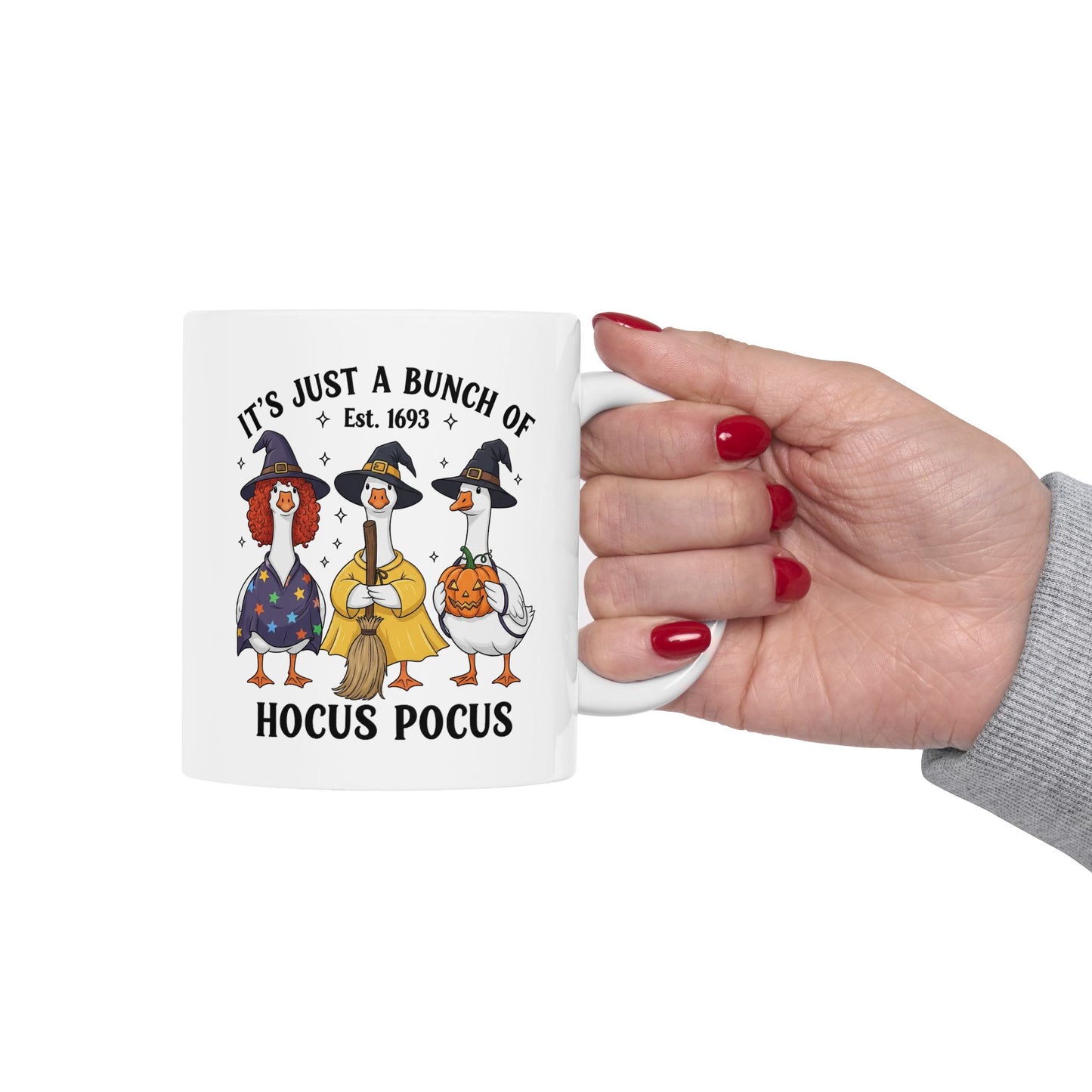 🧙♀️🦆 Hocus Pocus Goose Mug – Halloween Quackery & Magic in Every Sip 🎃☕