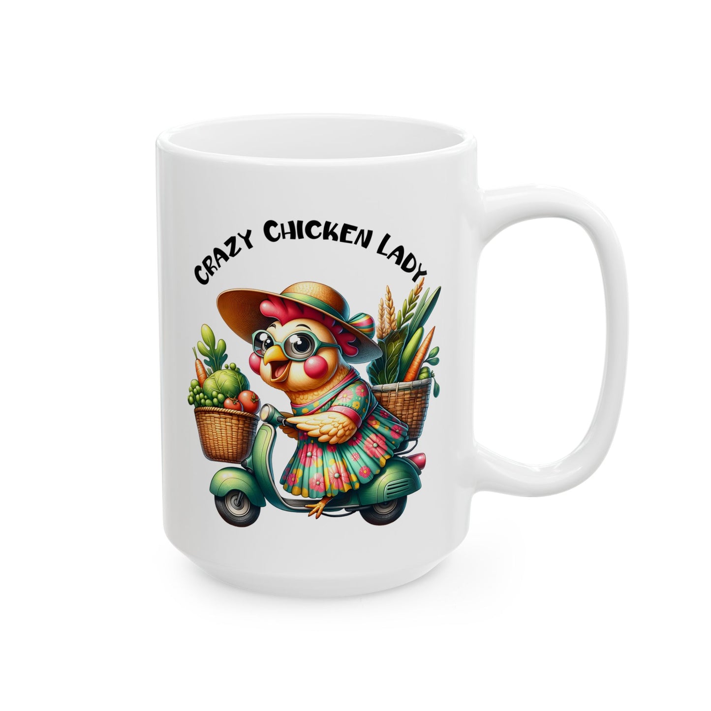 Pollito Veggie Amante de los Patinetes - Taza de Café con Pollito y Patinete 🛵🌽