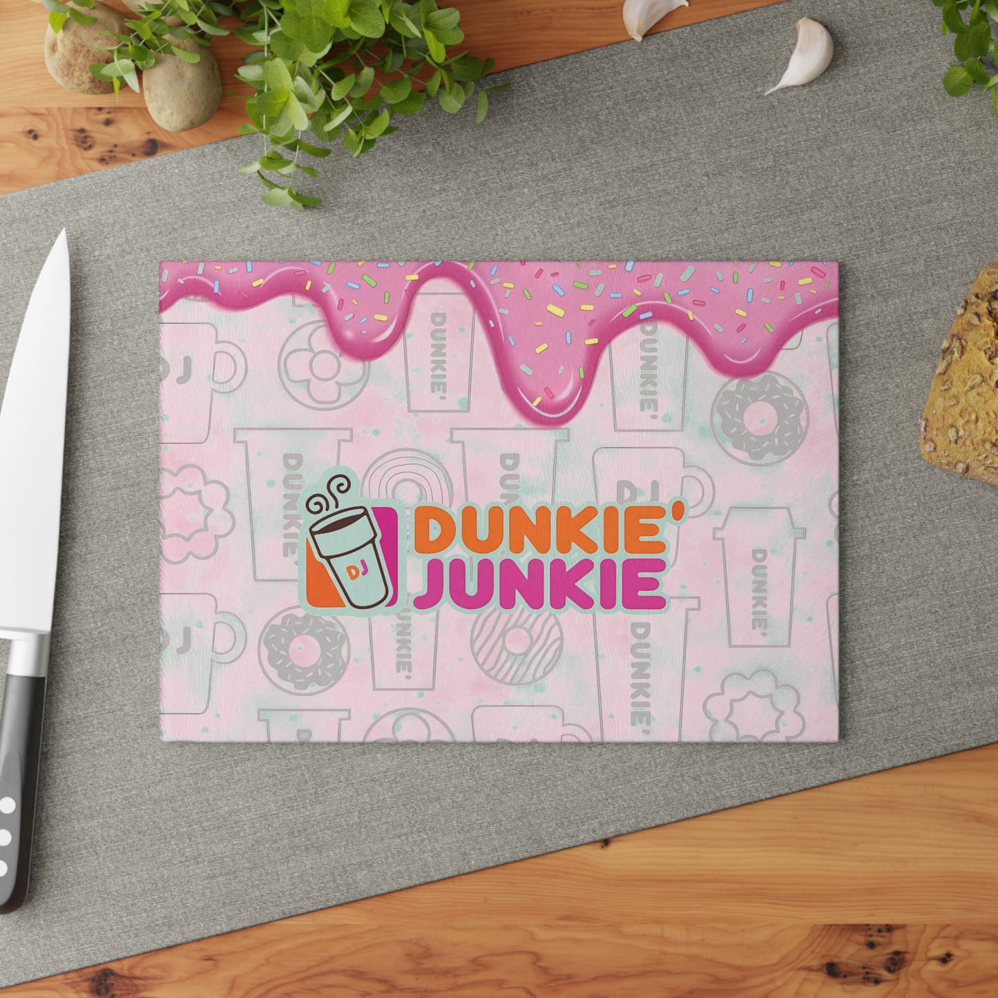 🍩 Dunkie Junkie Cutting Board – Sprinkle Some Sweet Style in Your Kitchen ☕️