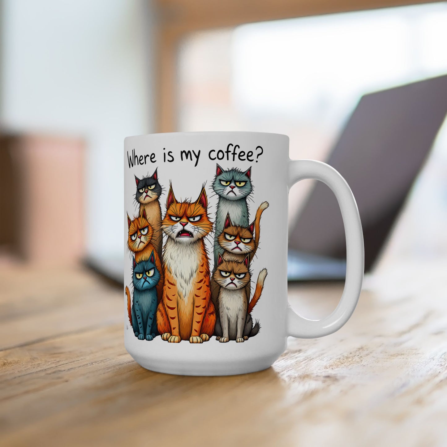 ¿Dónde está mi café? – Divertida taza de gato para amantes de los gatos ☕