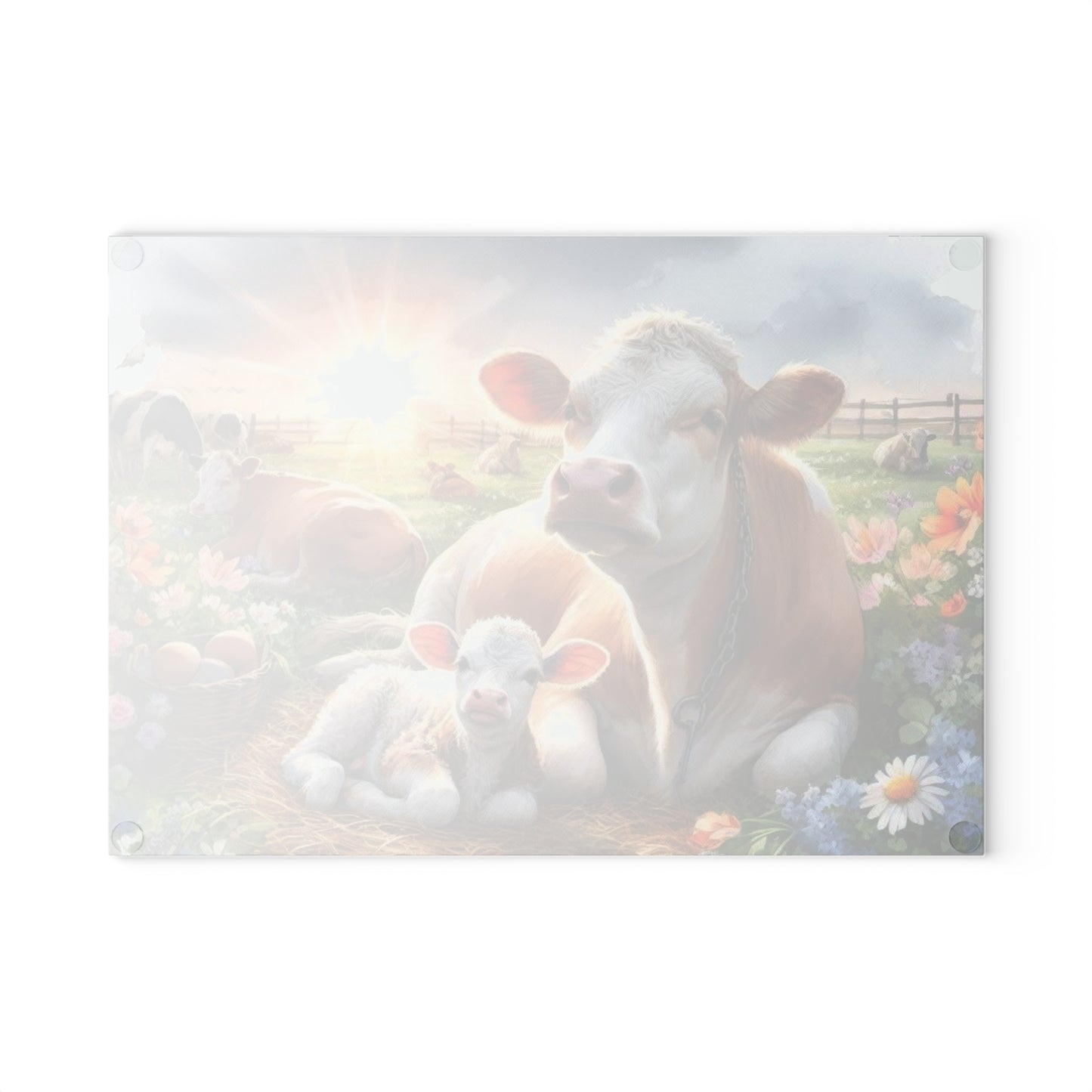 Tabla de cortar de vaca, diseño de casa de campo, cocina campestre, regalo para amantes de los animales, decoración de animales de granja, acentos rústicos para el hogar. Tabla de charcutería.