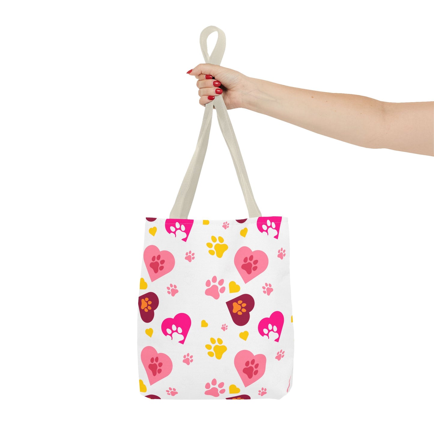 Bolsa de mano con estampado de patas y corazón | Pet Lover Everyday Carry-All