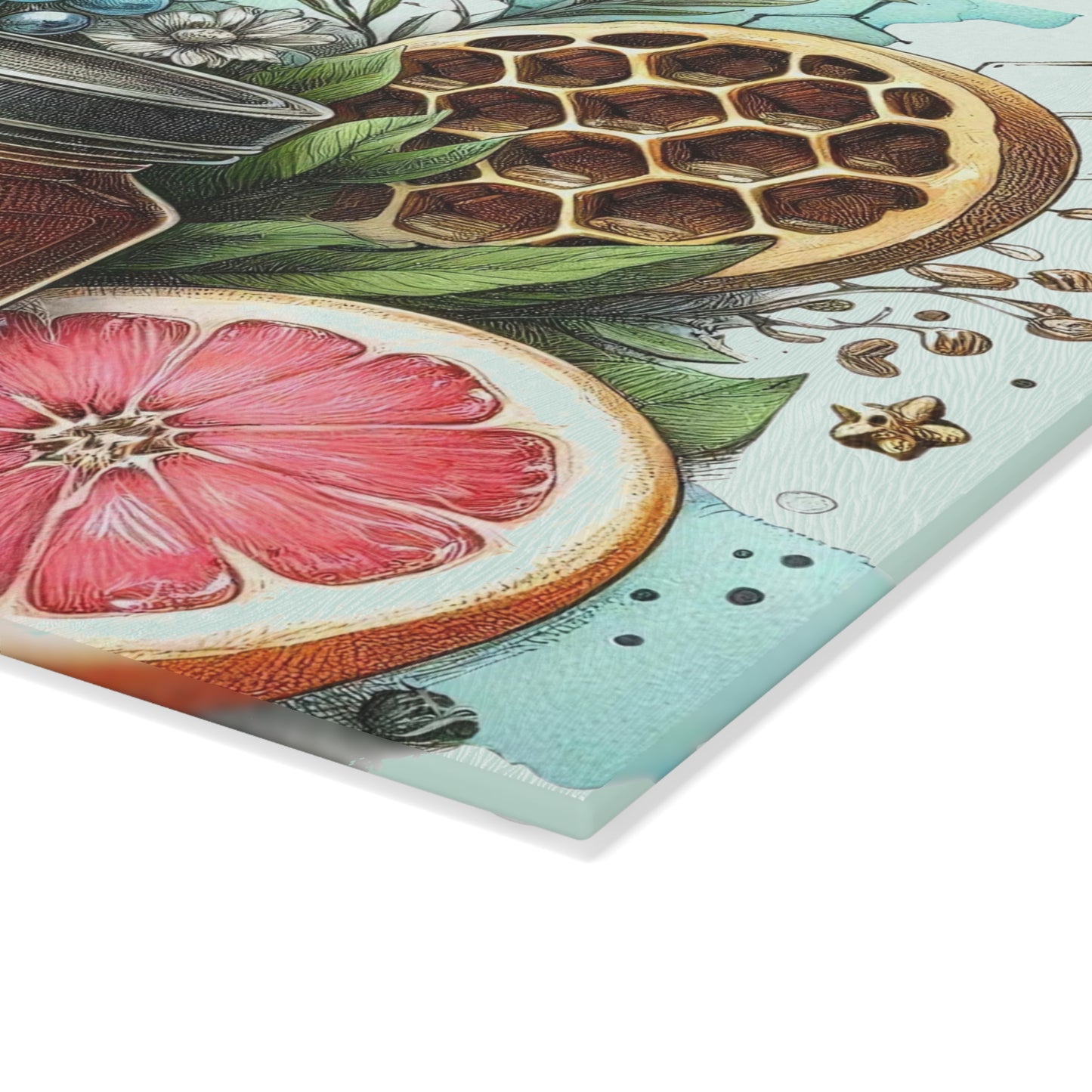 Tabla de cortar con forma de abeja, regalo de cocina, tabla inspirada en la naturaleza, tabla de vidrio templado, regalo para amantes de las abejas, cocina de granja, tabla de cortar rústica