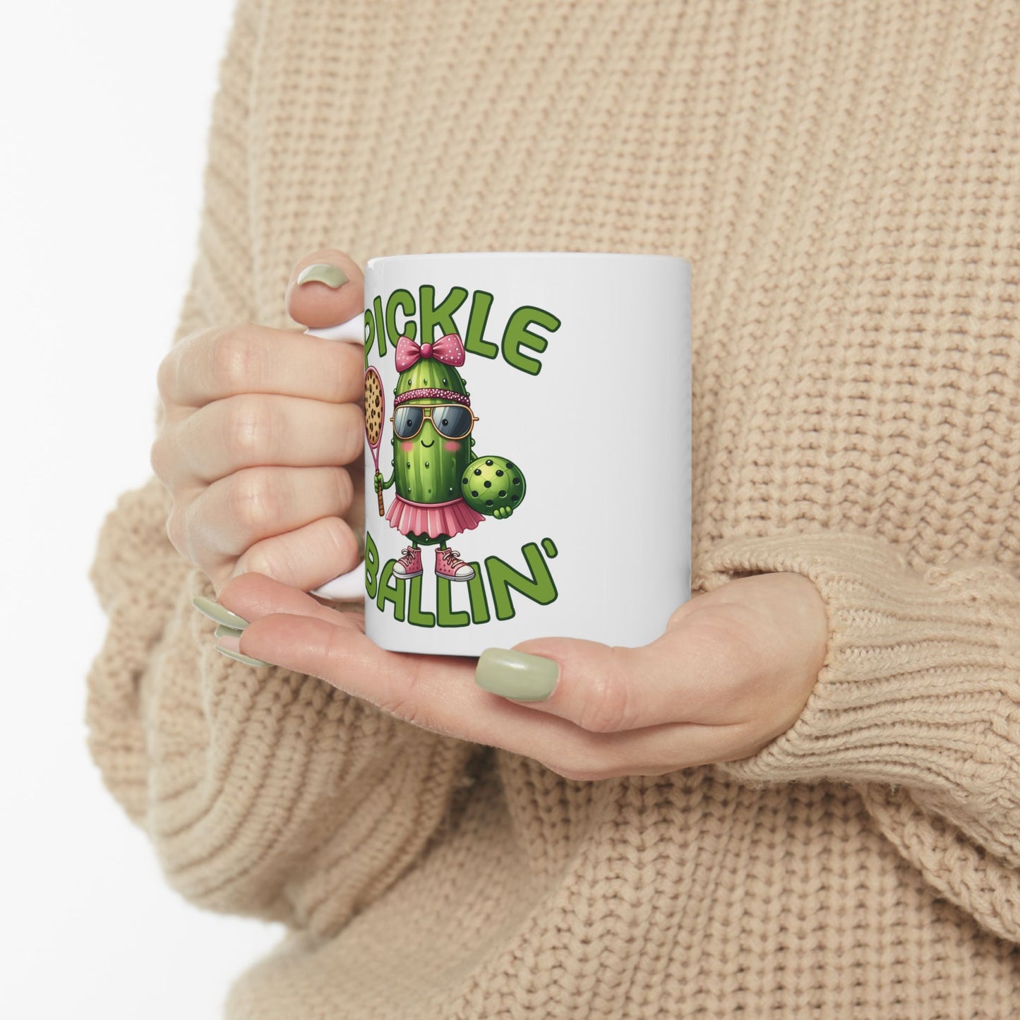 ☀️🥒 Pickle Ballin’ Coffee Mug – Serve Up Sass & Sips 🎾
