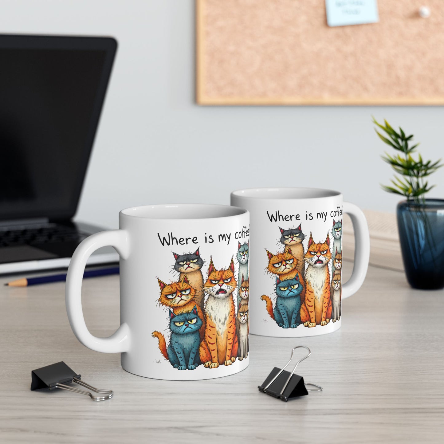 ¿Dónde está mi café? – Divertida taza de gato para amantes de los gatos ☕