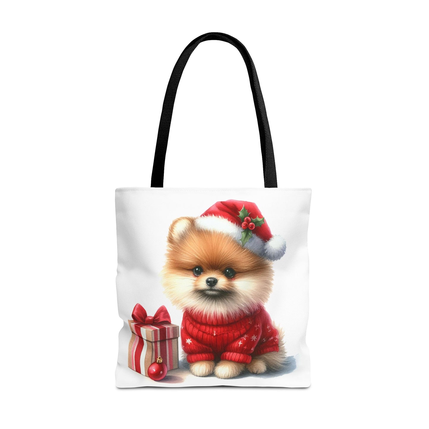 🎄 Pomeranian Christmas Tote Bag – Cozy Fluff & Festive Cheer 🎁🐾