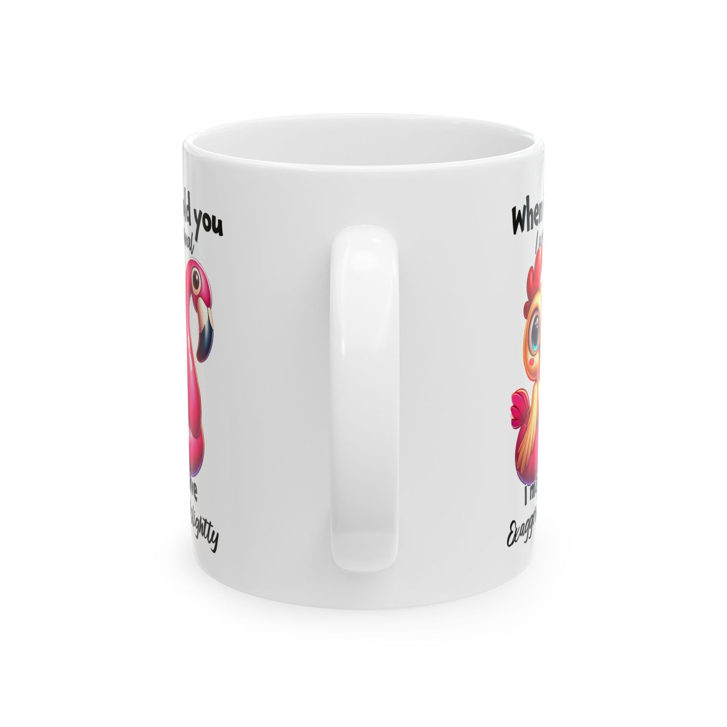 🐔 Yo era normal – Taza divertida de flamenco y pollo 🦩