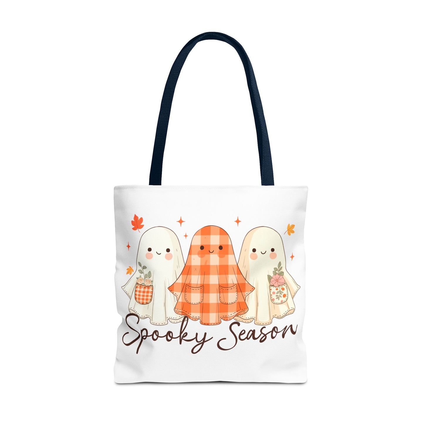 ๐ป Spooky Season Ghost Friends Tote Bag โ Cozy Fall Vibes with a Cute Twist ๐๐