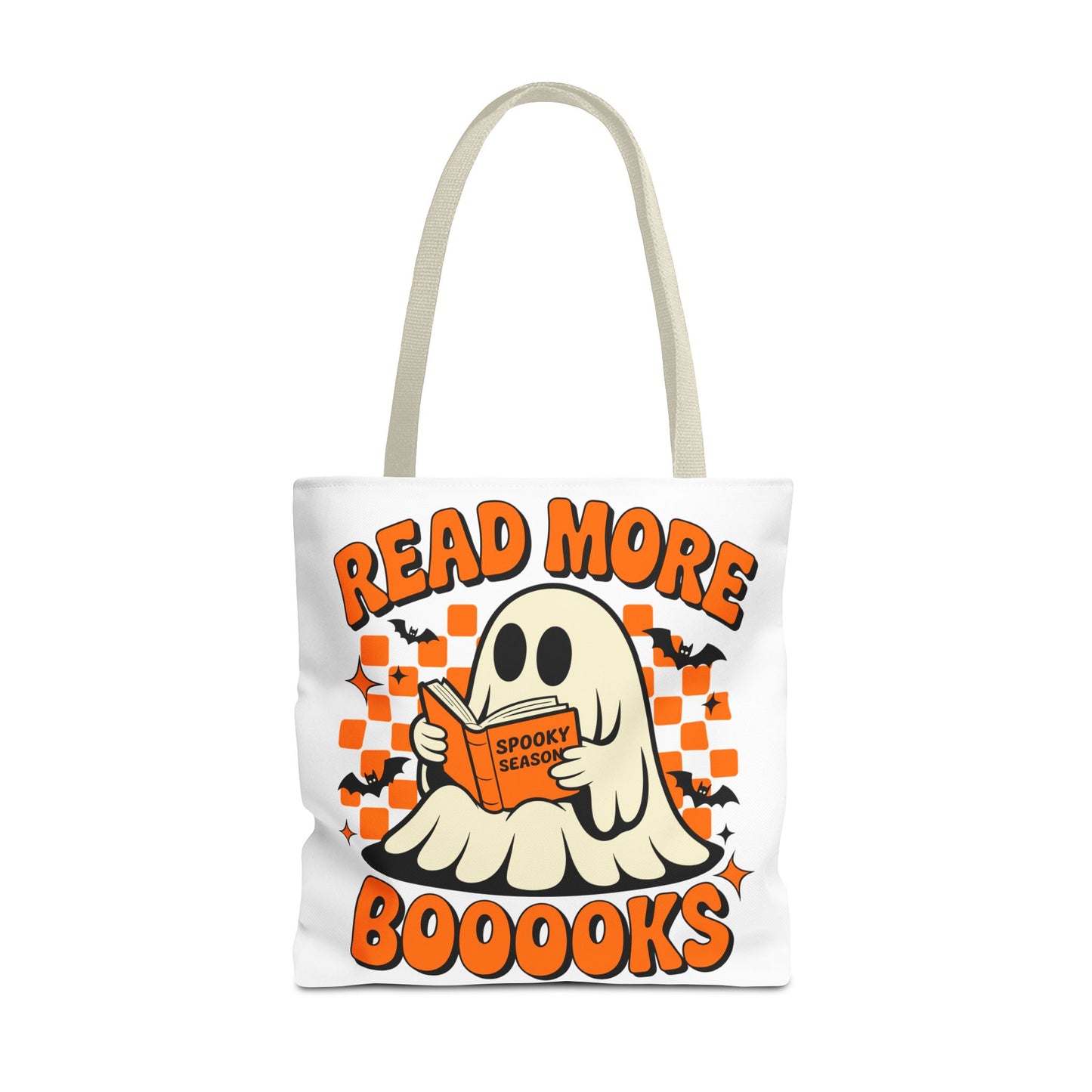 ๐ Read More Booooks Halloween Tote Bag โ Spooky Reads in Style ๐ป๐