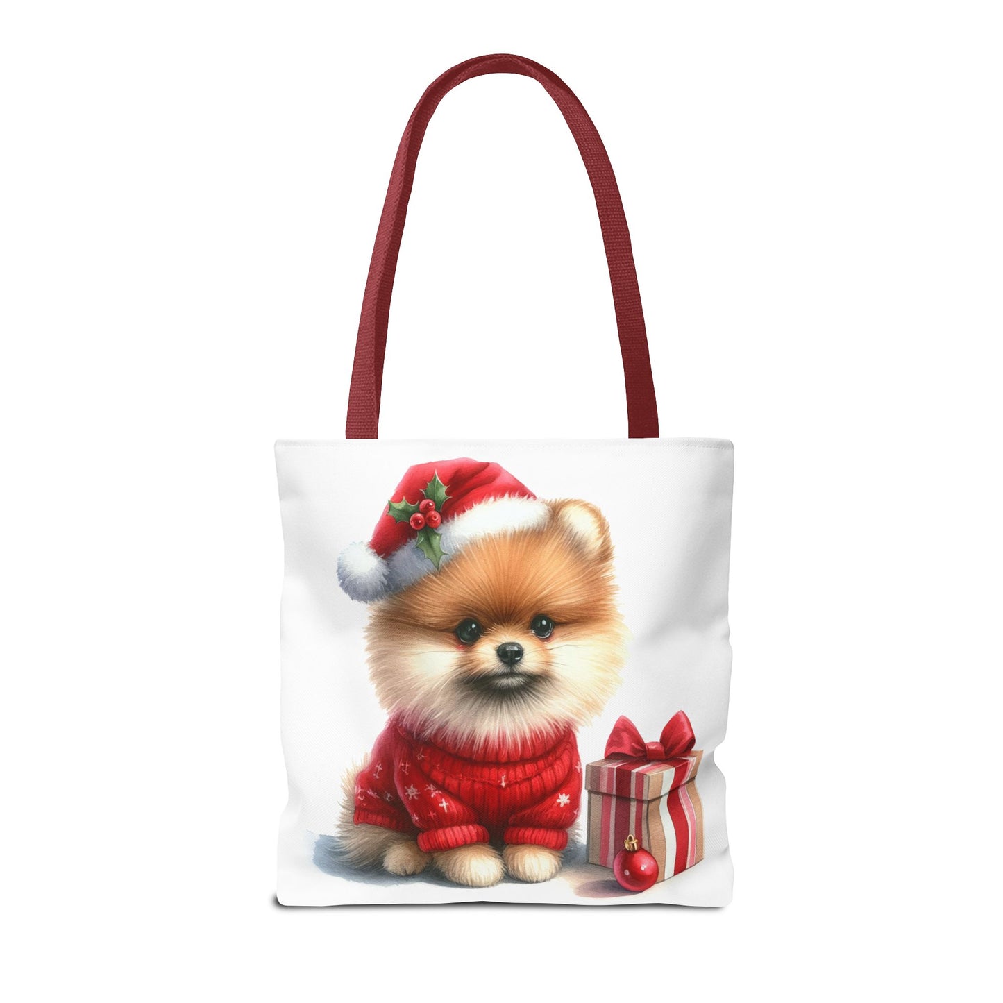 🎄 Pomeranian Christmas Tote Bag – Cozy Fluff & Festive Cheer 🎁🐾
