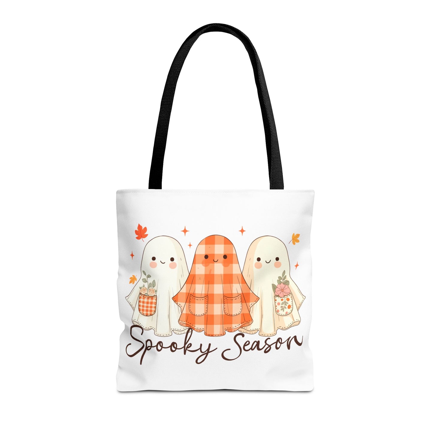 ๐ป Spooky Season Ghost Friends Tote Bag โ Cozy Fall Vibes with a Cute Twist ๐๐