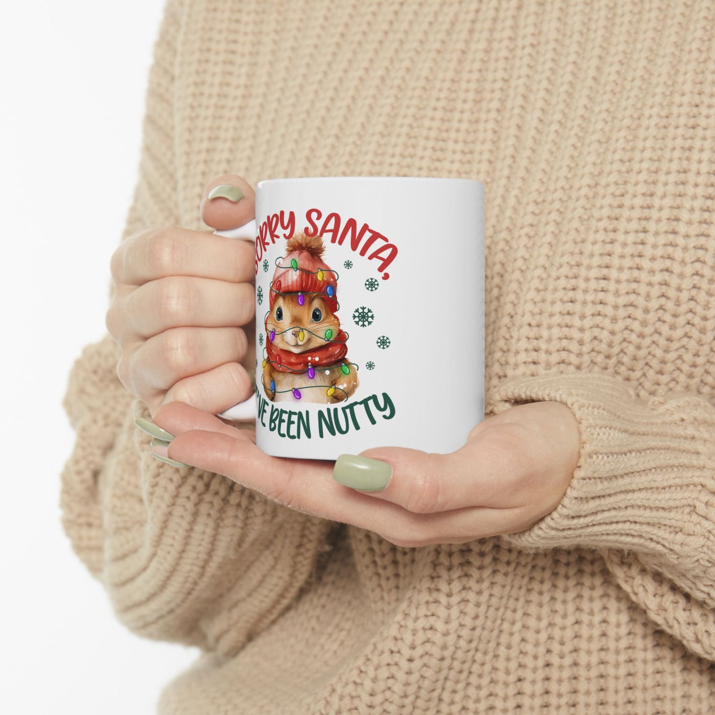 Taza navideña "Lo siento, Santa, me he vuelto loco": adorablemente festiva y llena de travesuras navideñas