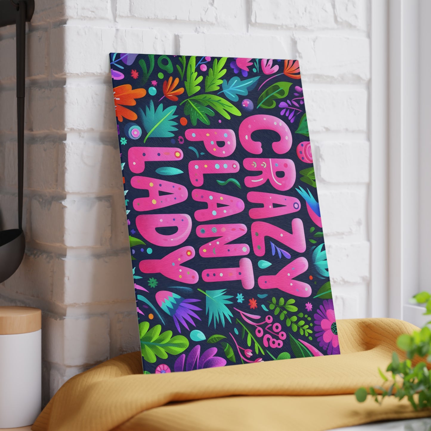๐ฟ Crazy Plant Lady Cutting Board โ Bold Style for Plant Lovers ๐ธ
