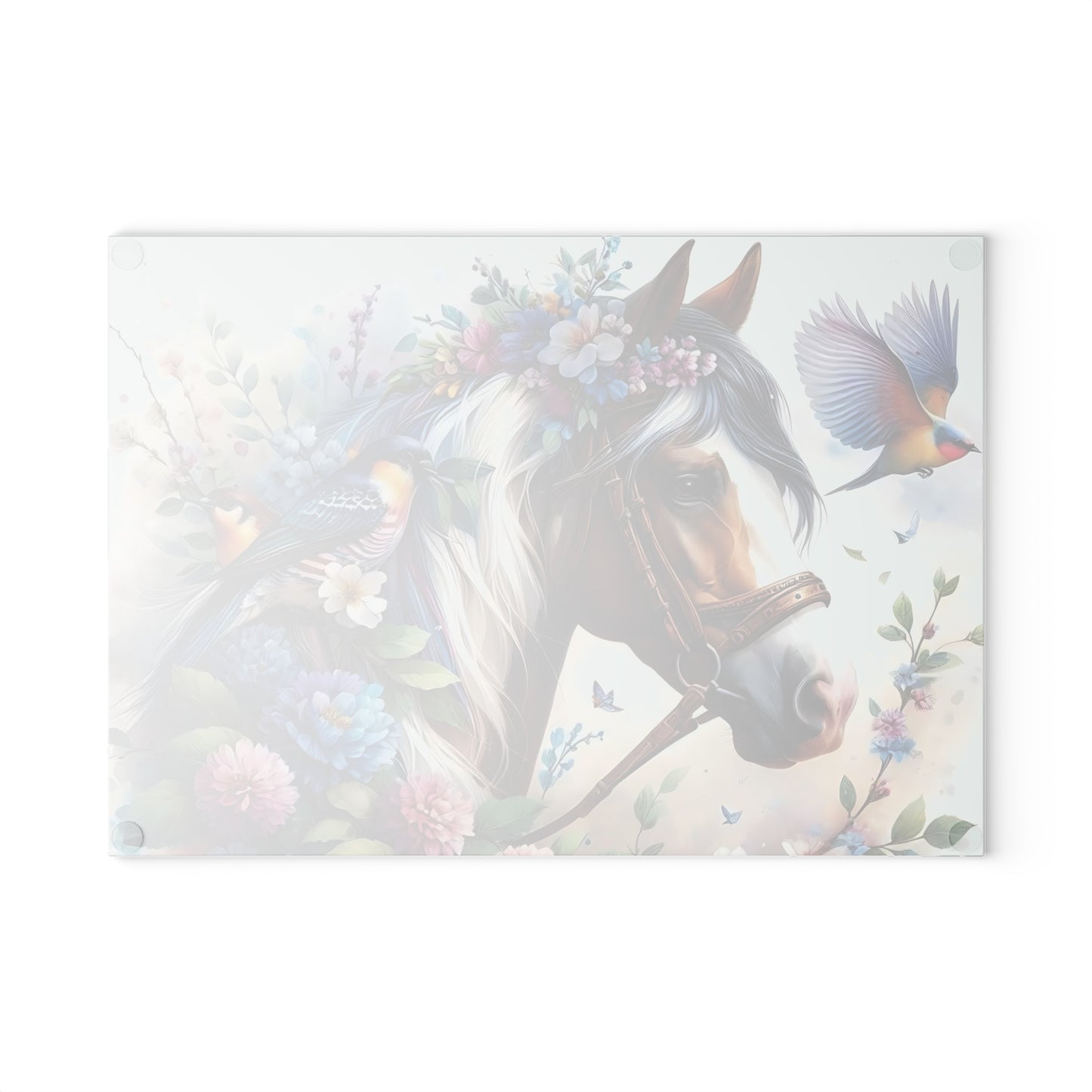 Tabla de cortar de caballo Tabla de cortar de vidrio templado Tabla de charcutería Tabla de cortar Regalo de inauguración de la casa Tabla de cortar personalizada