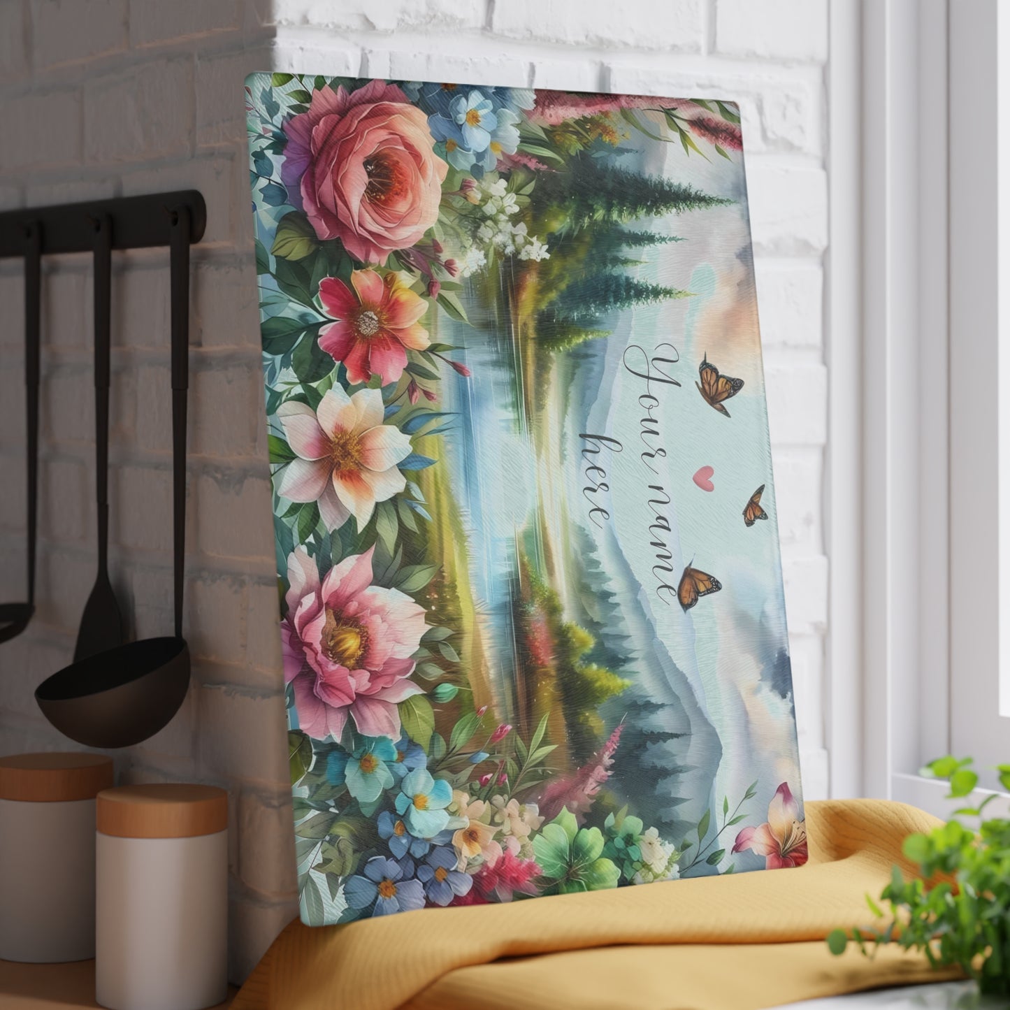 Tabla de cortar personalizada, tabla de charcutería, tabla de cortar única, tabla de cortar de vidrio templado, regalo de inauguración de la casa, tabla de cortar personalizada