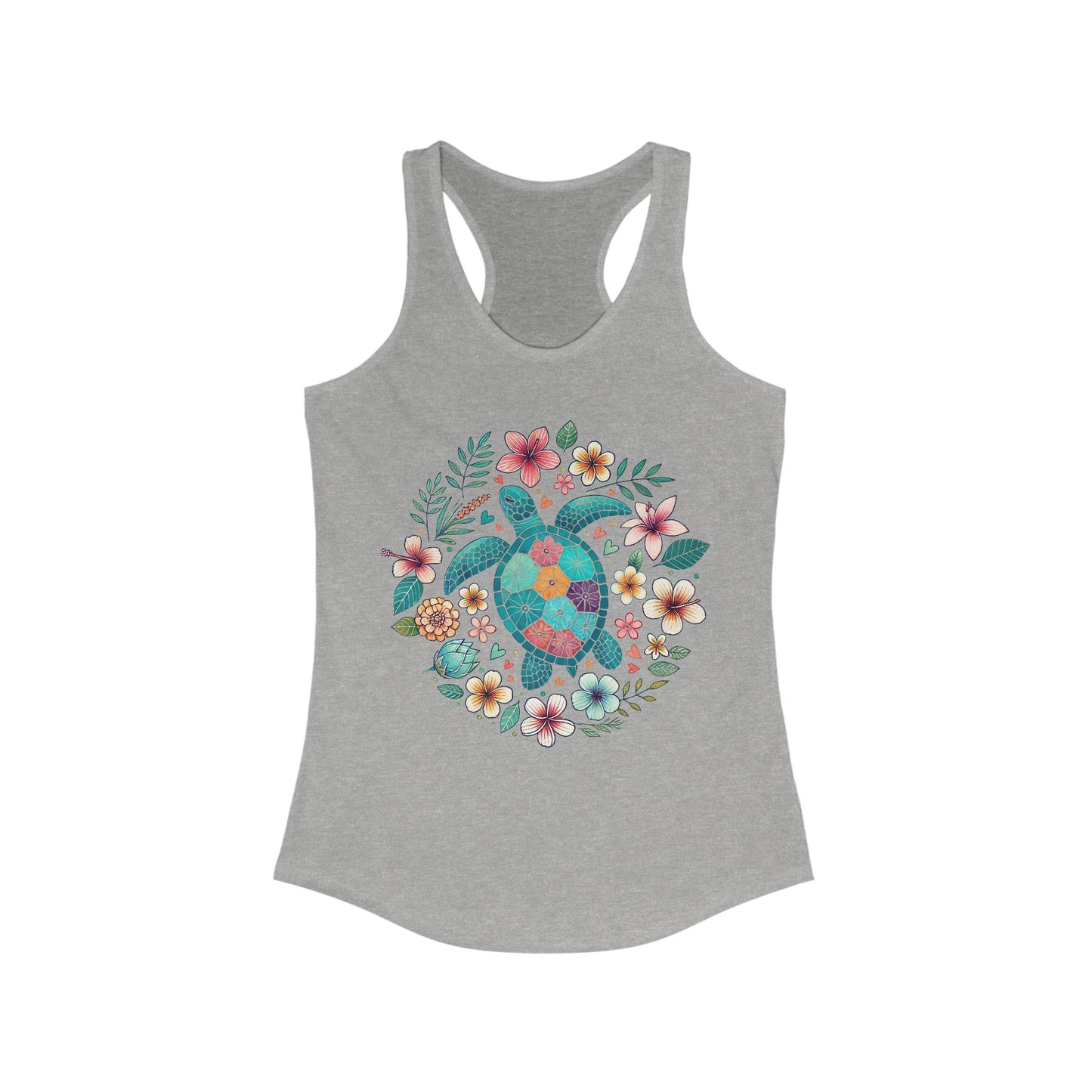 🐢🌊 Serenidad de tortuga marina: camiseta de tirantes con vibraciones pacíficas del océano